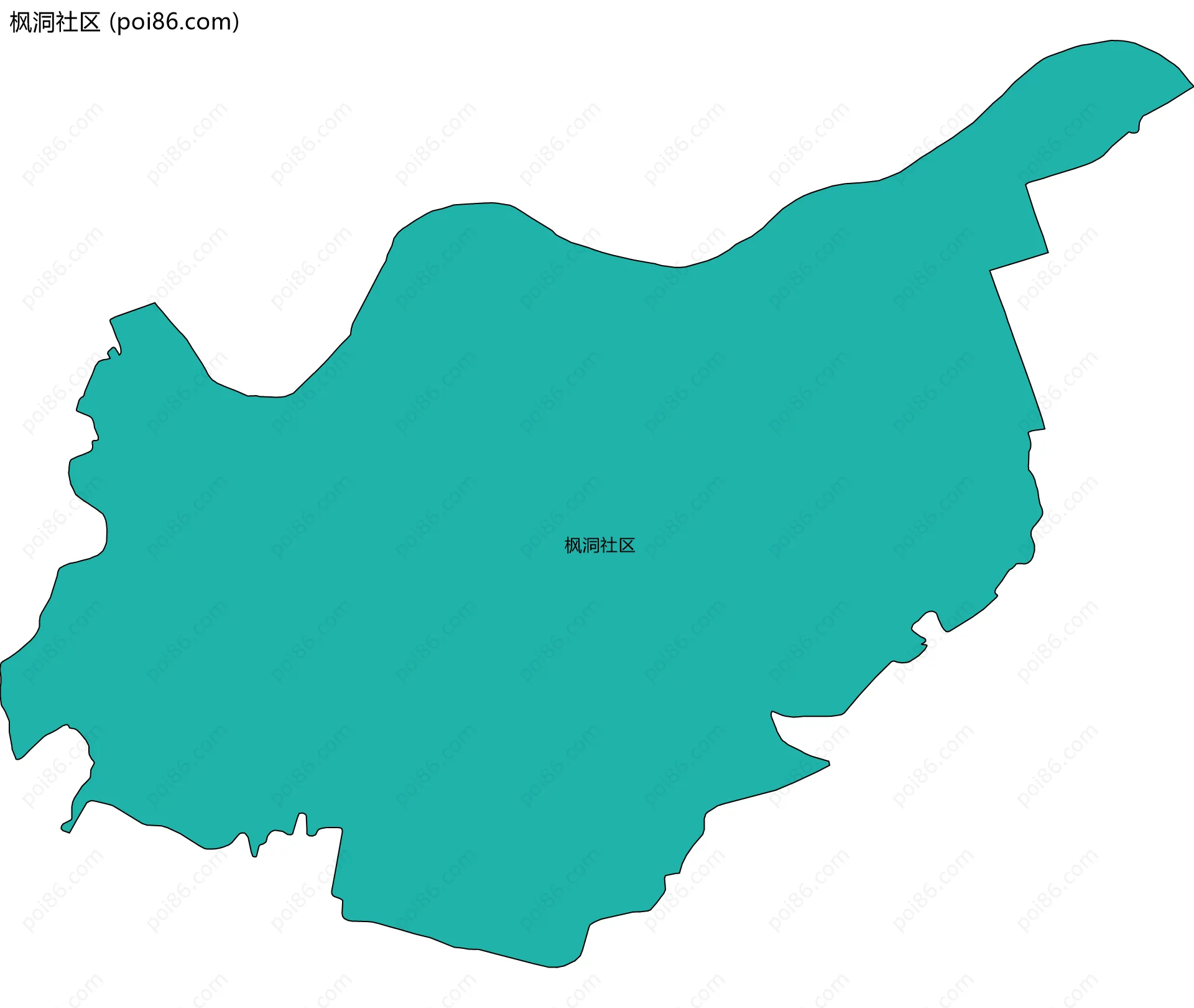 枫洞社区边界地图