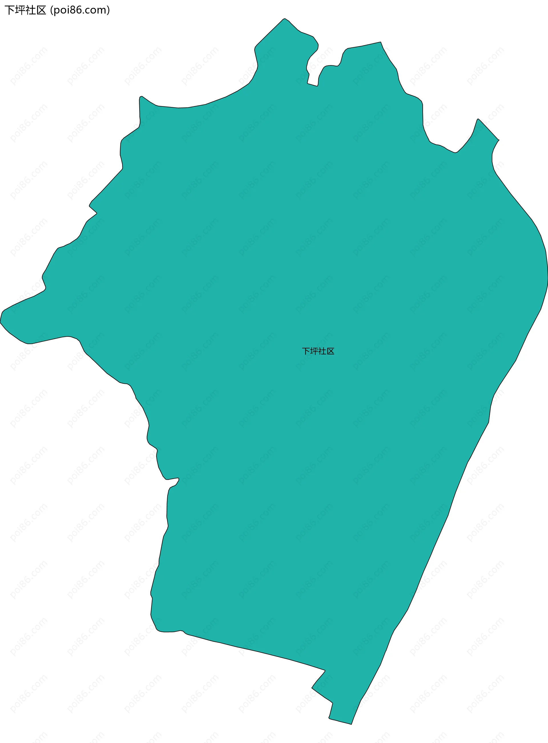 下坪社区边界地图