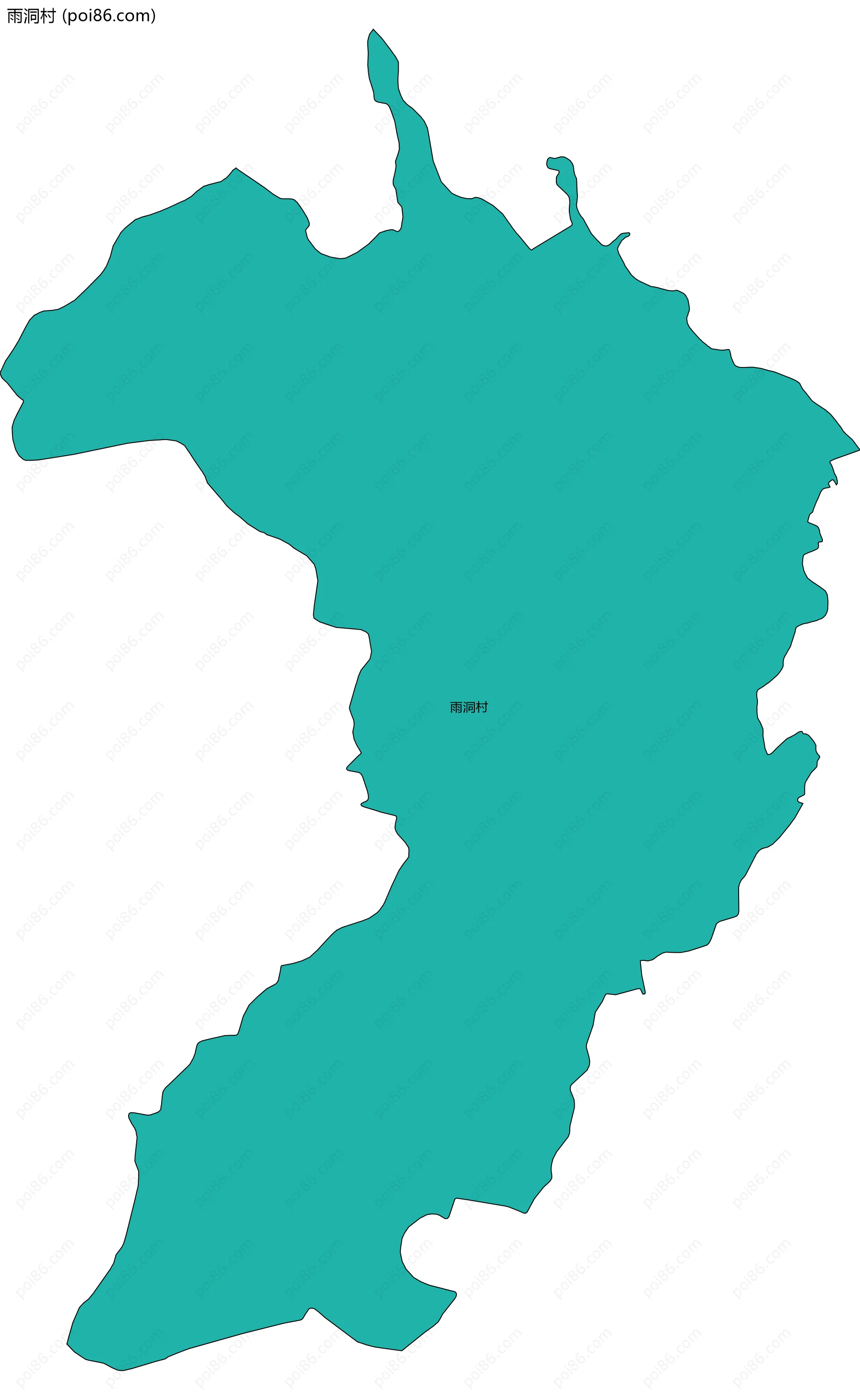 雨洞村边界地图