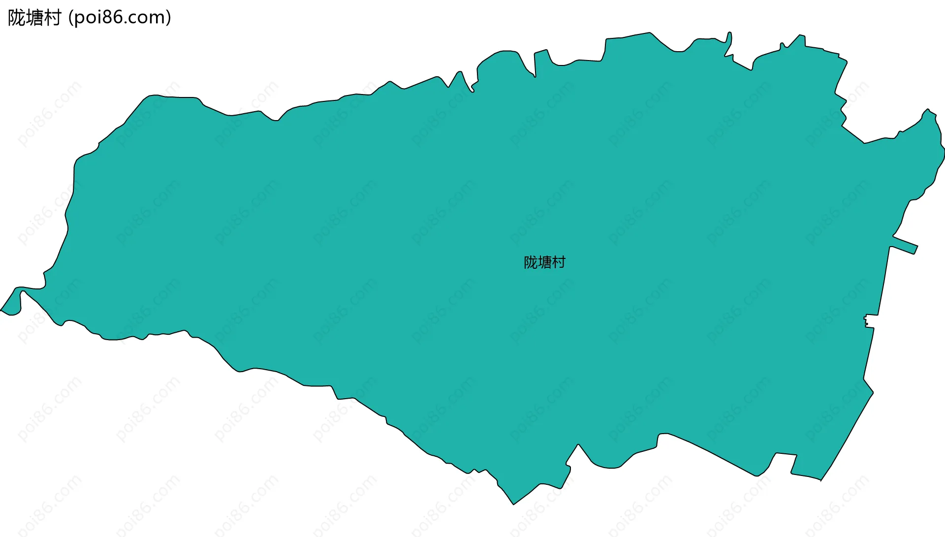 陇塘村边界地图