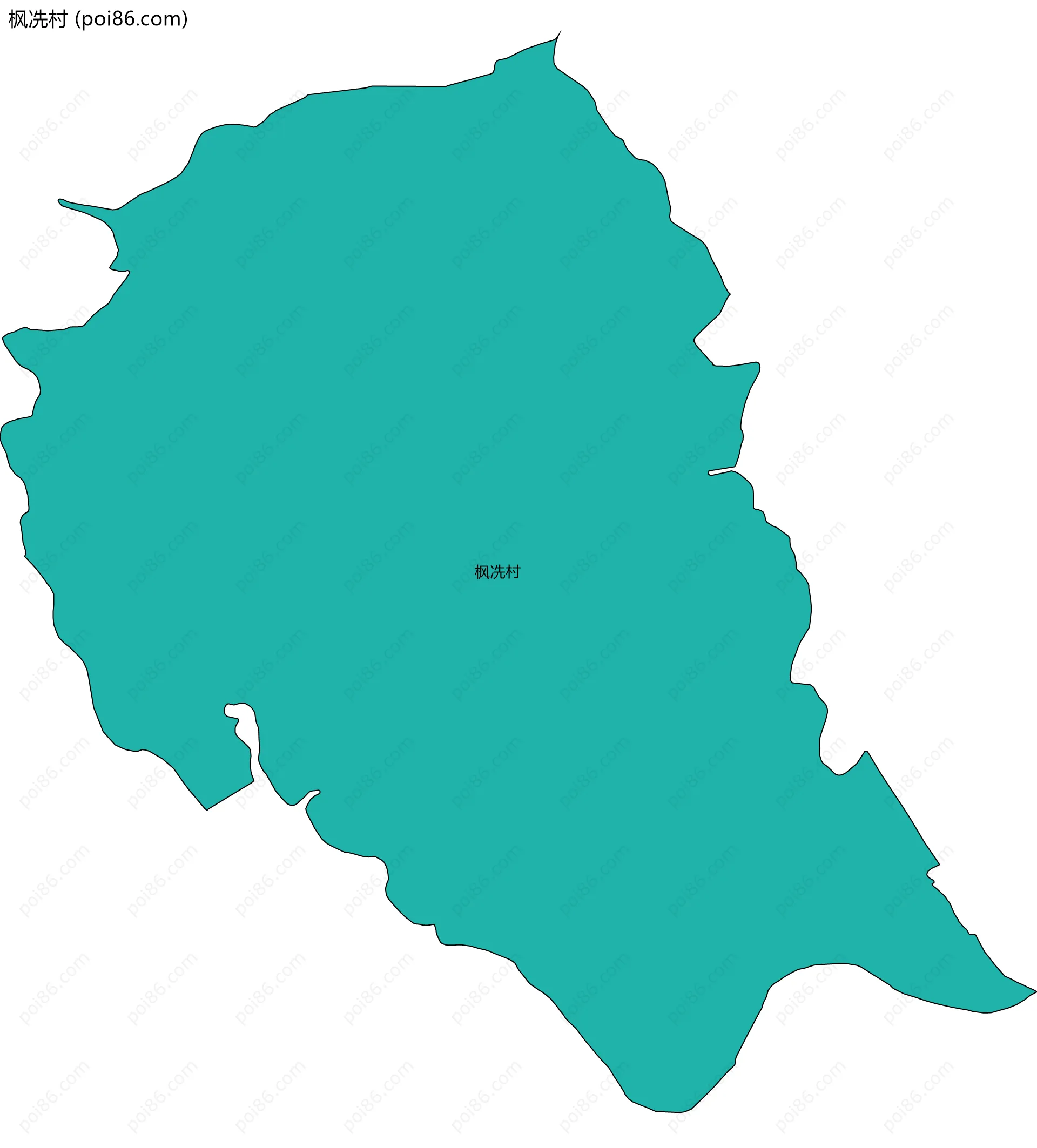 枫冼村边界地图