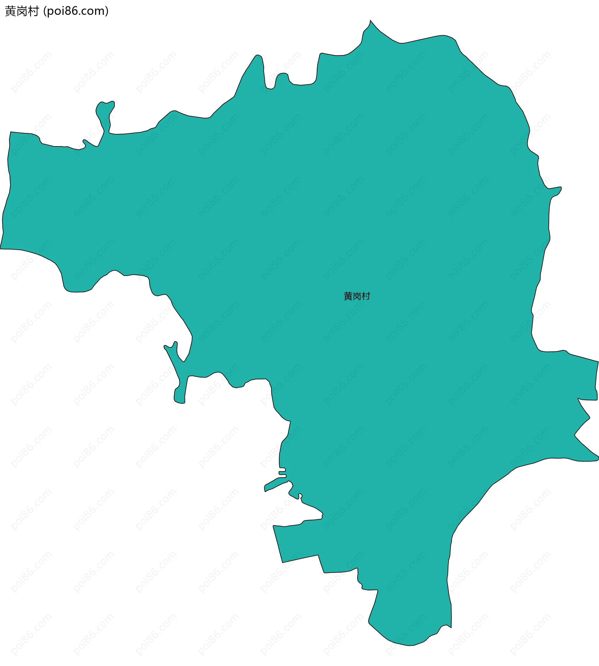 黄岗村边界地图