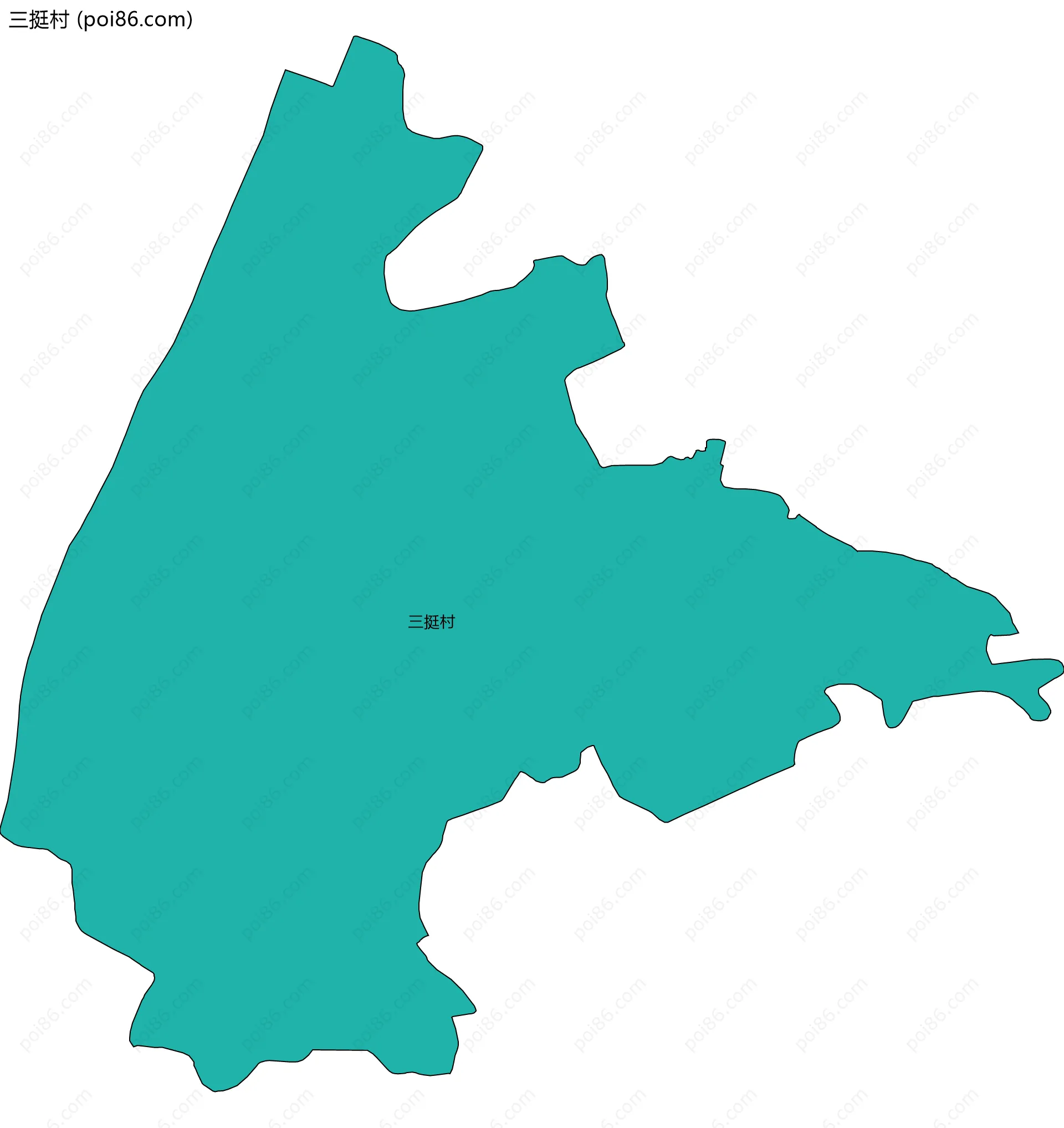 三挺村边界地图