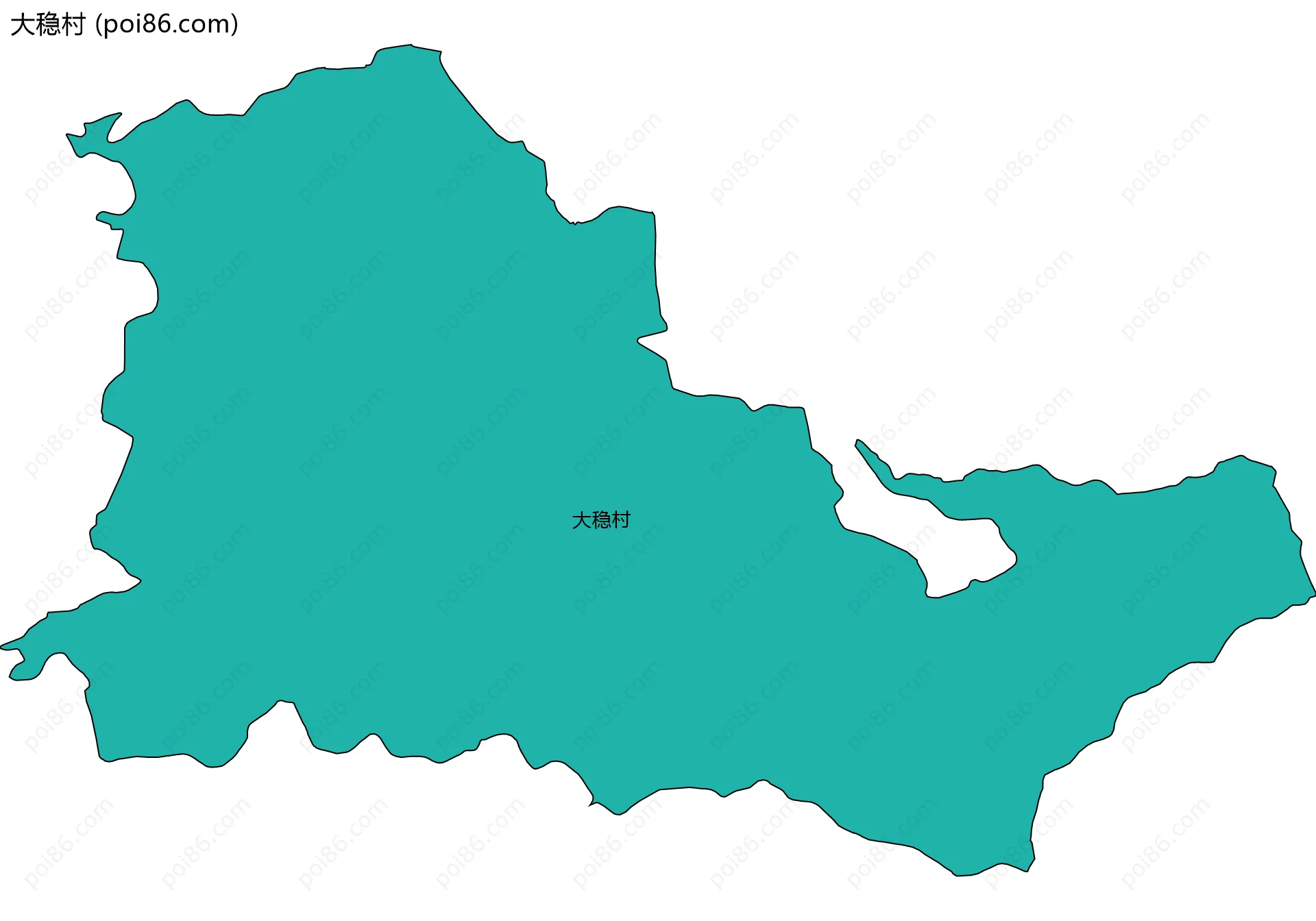 大稳村边界地图