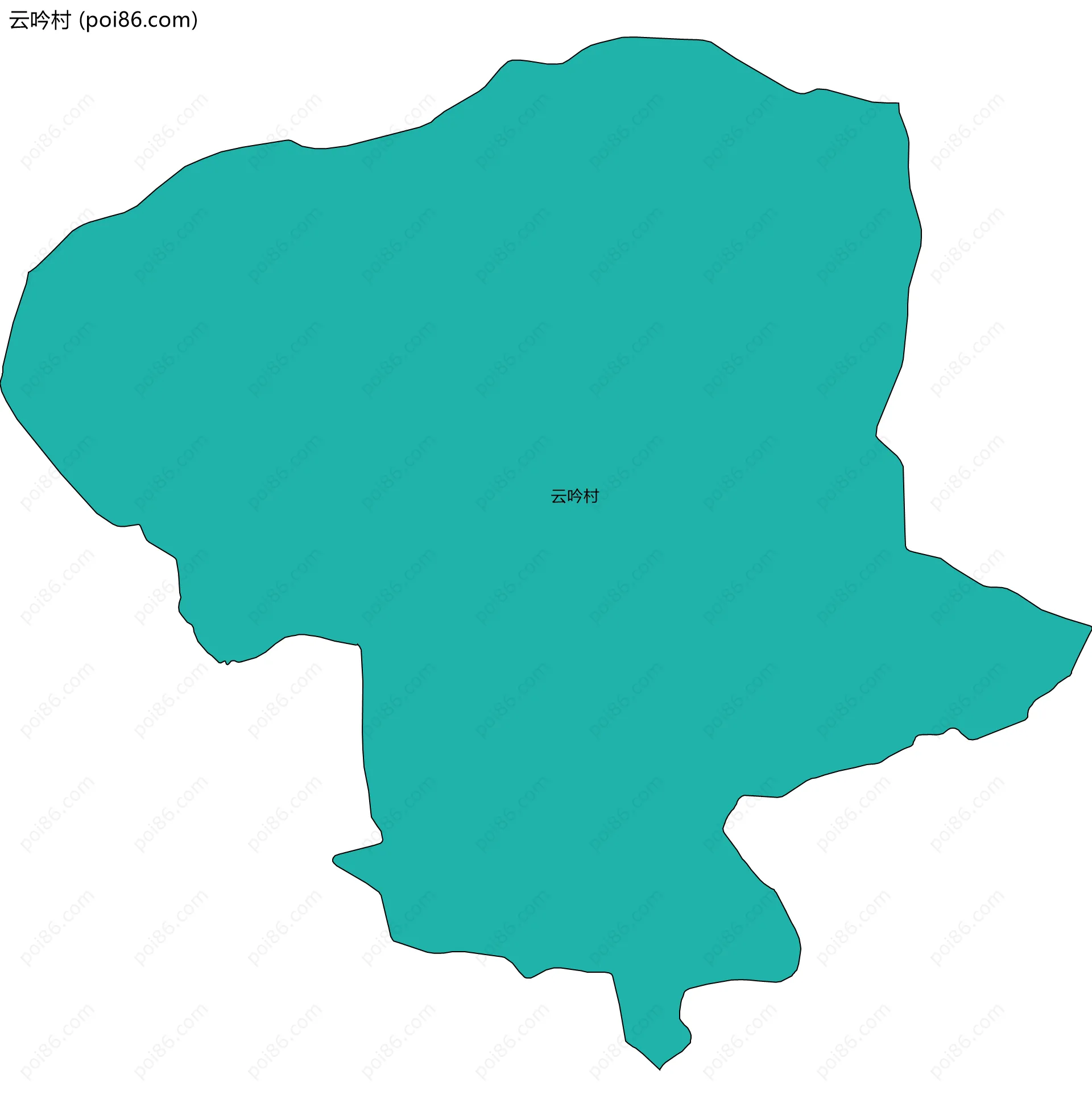 云吟村边界地图