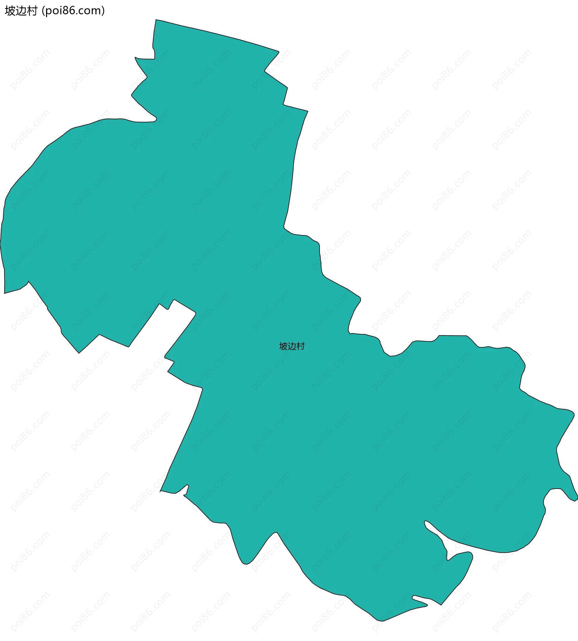 坡边村边界地图