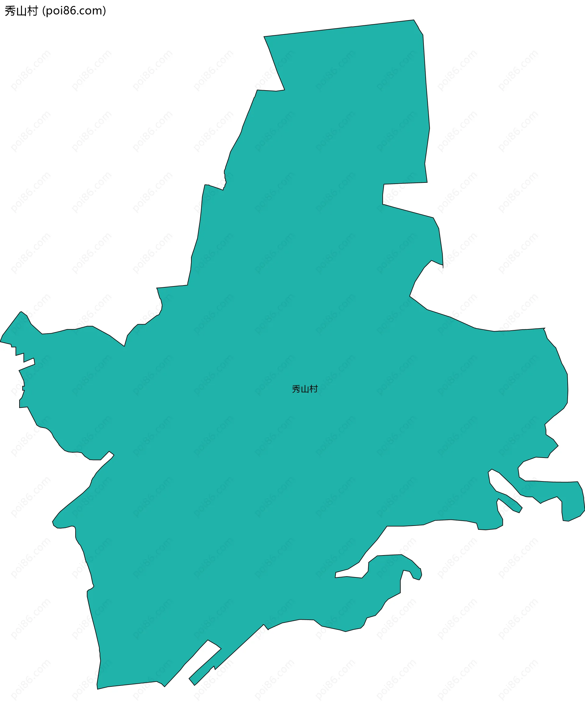 秀山村边界地图