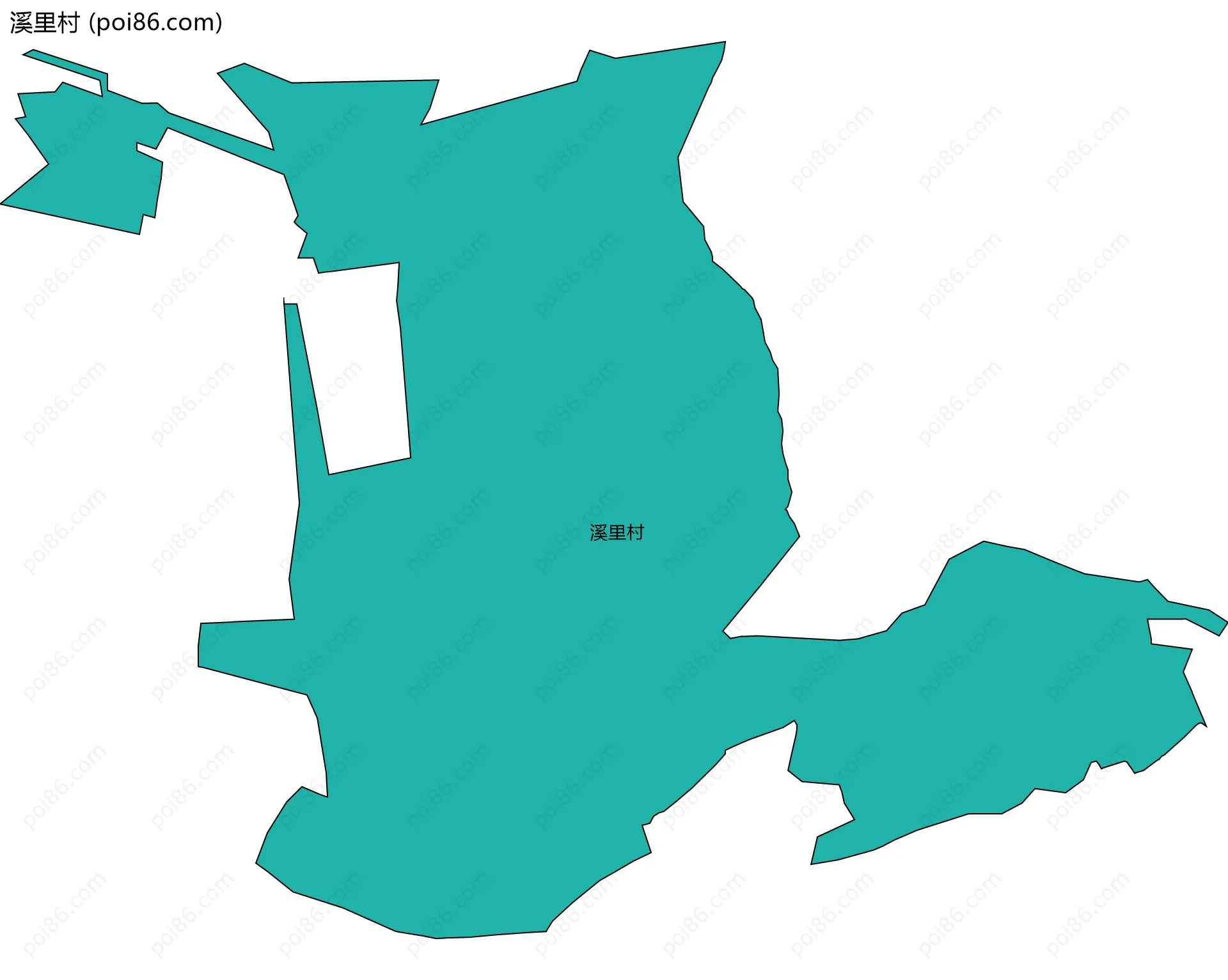 溪里村边界地图