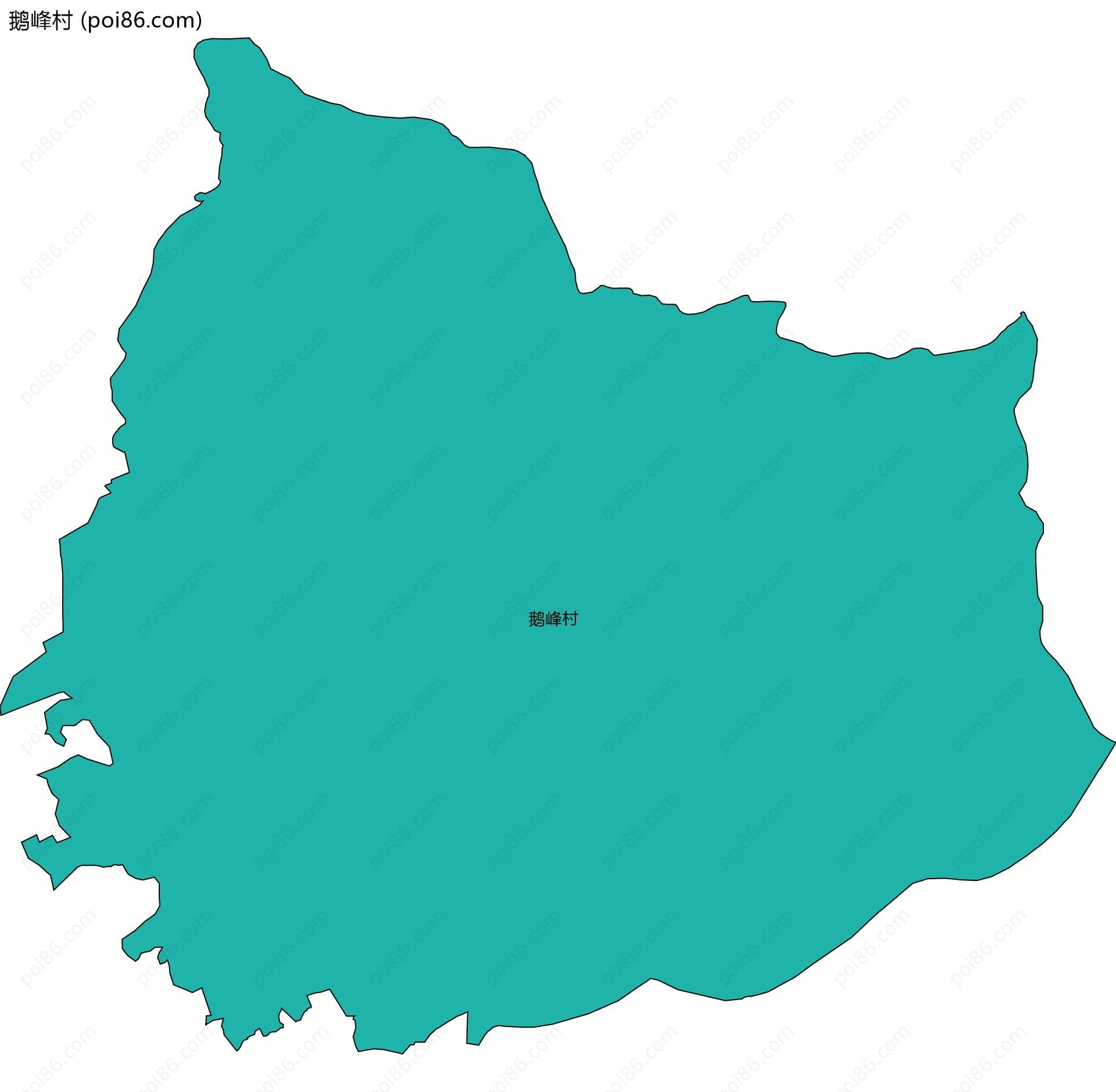 鹅峰村边界地图