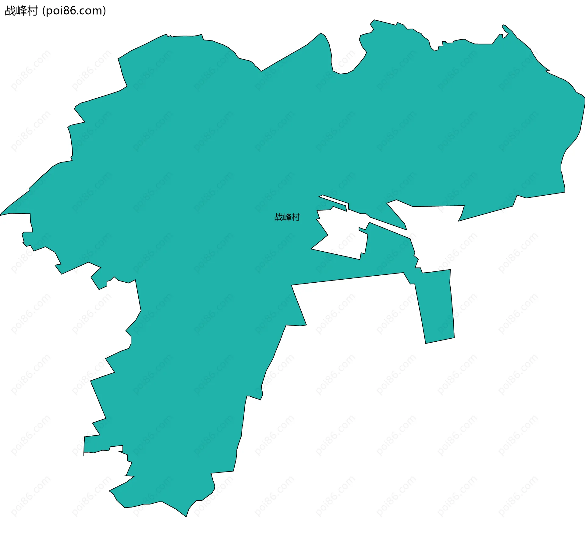 战峰村边界地图