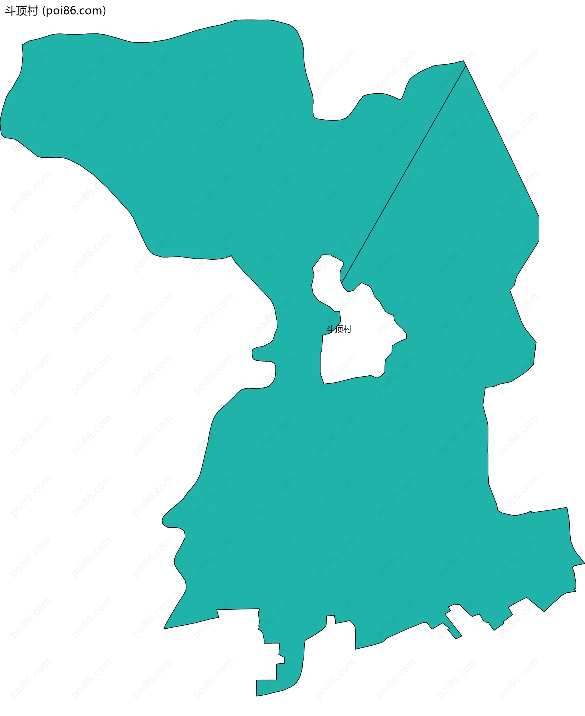斗顶村边界地图