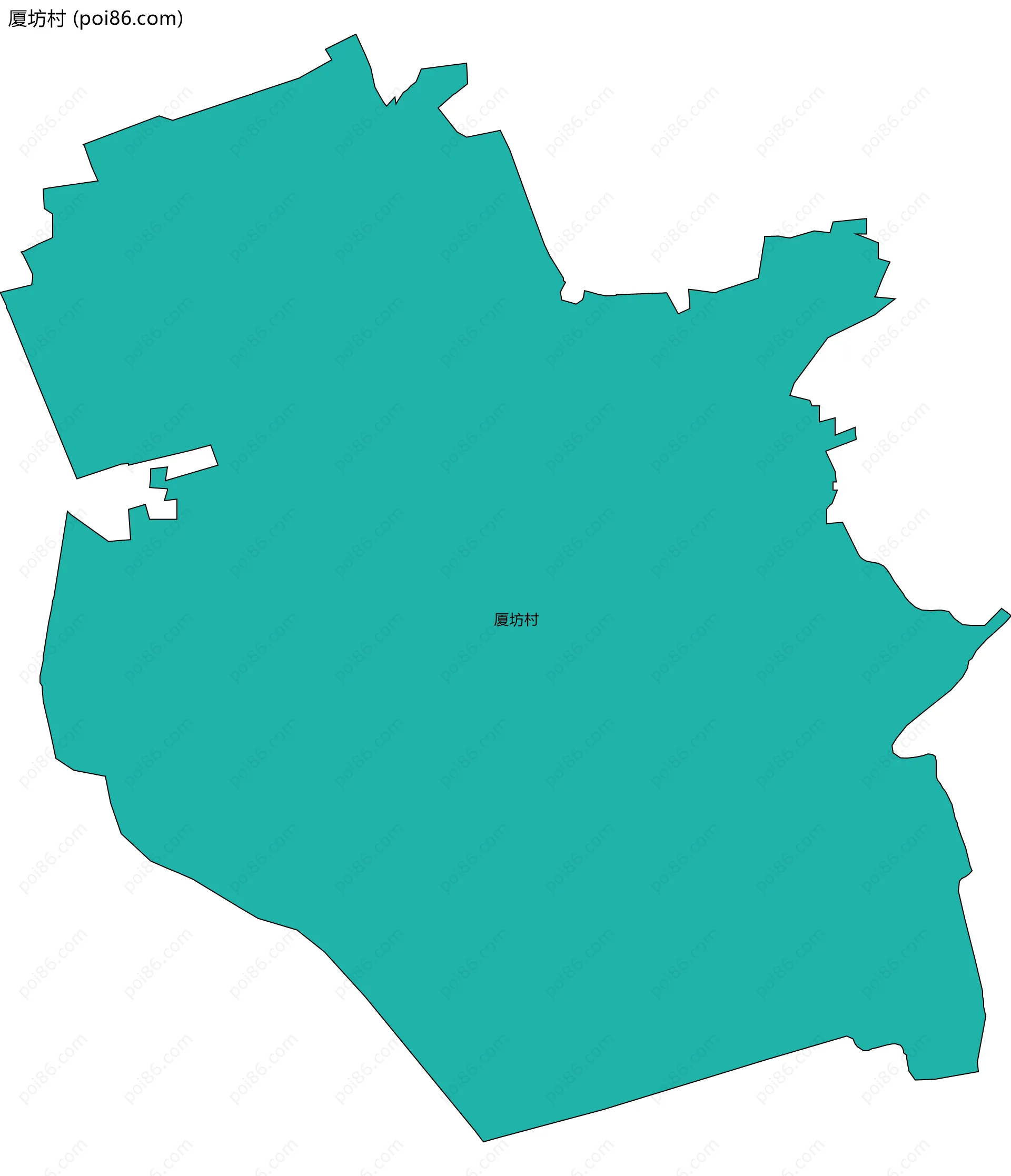 厦坊村边界地图
