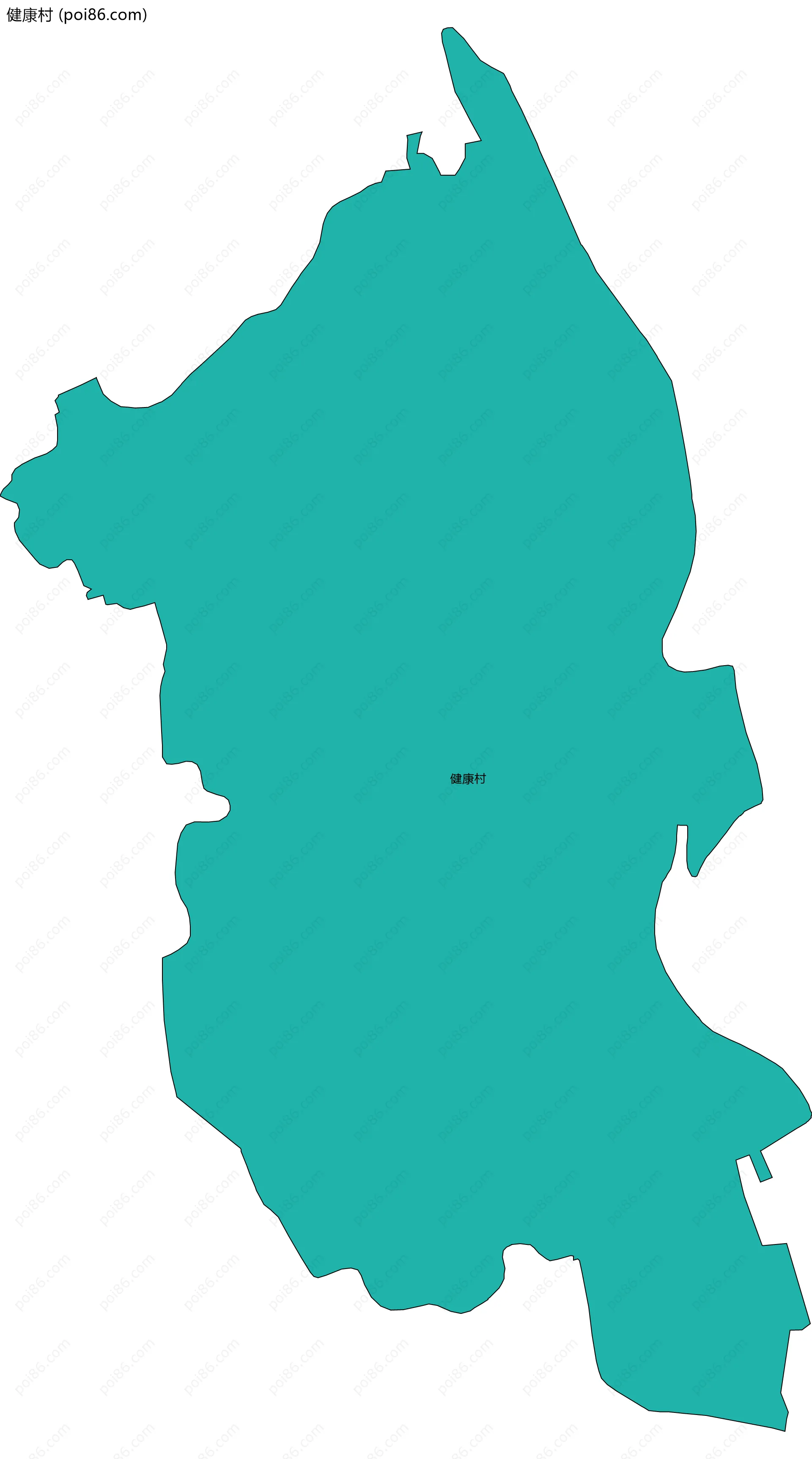 健康村边界地图