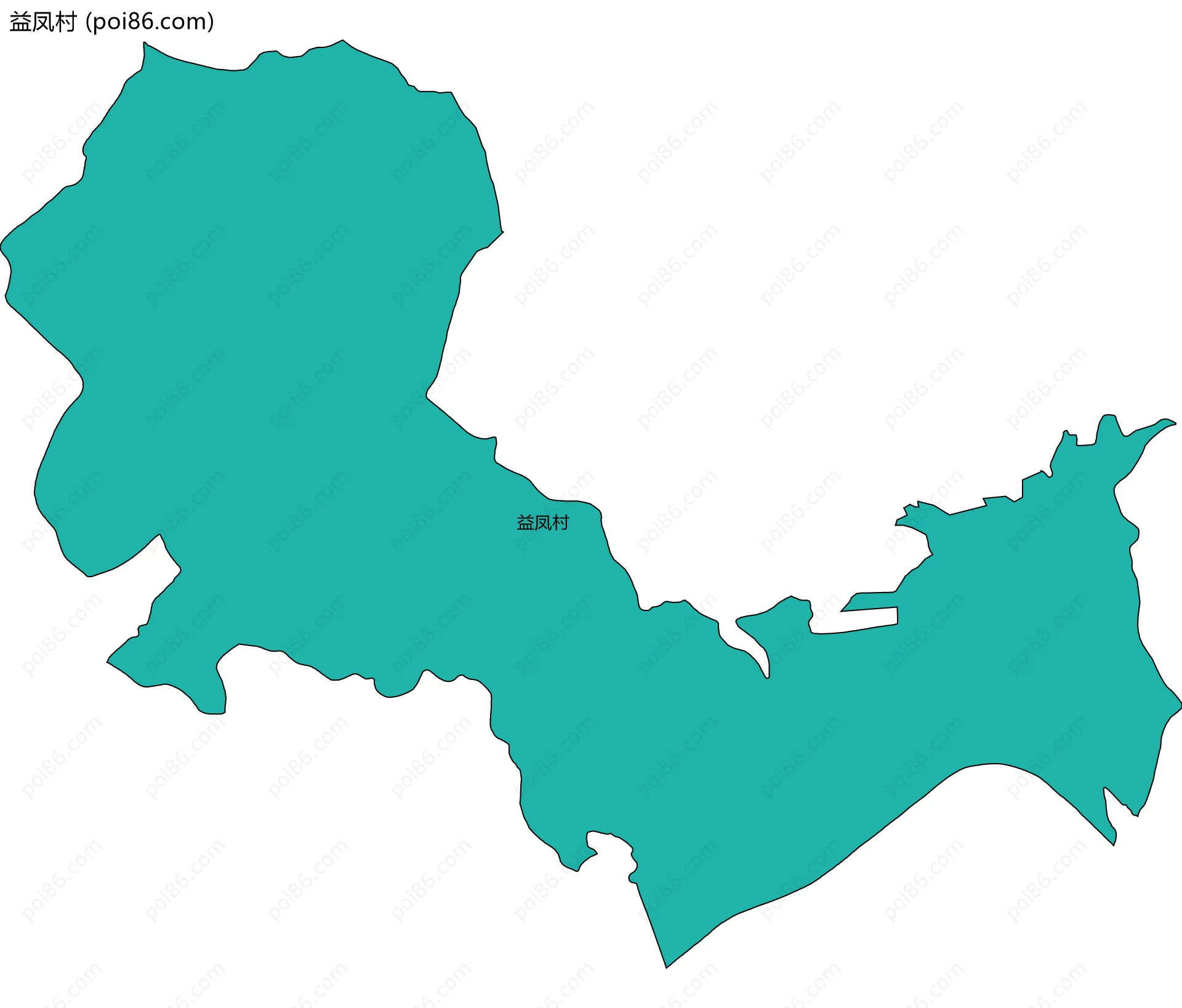益凤村边界地图