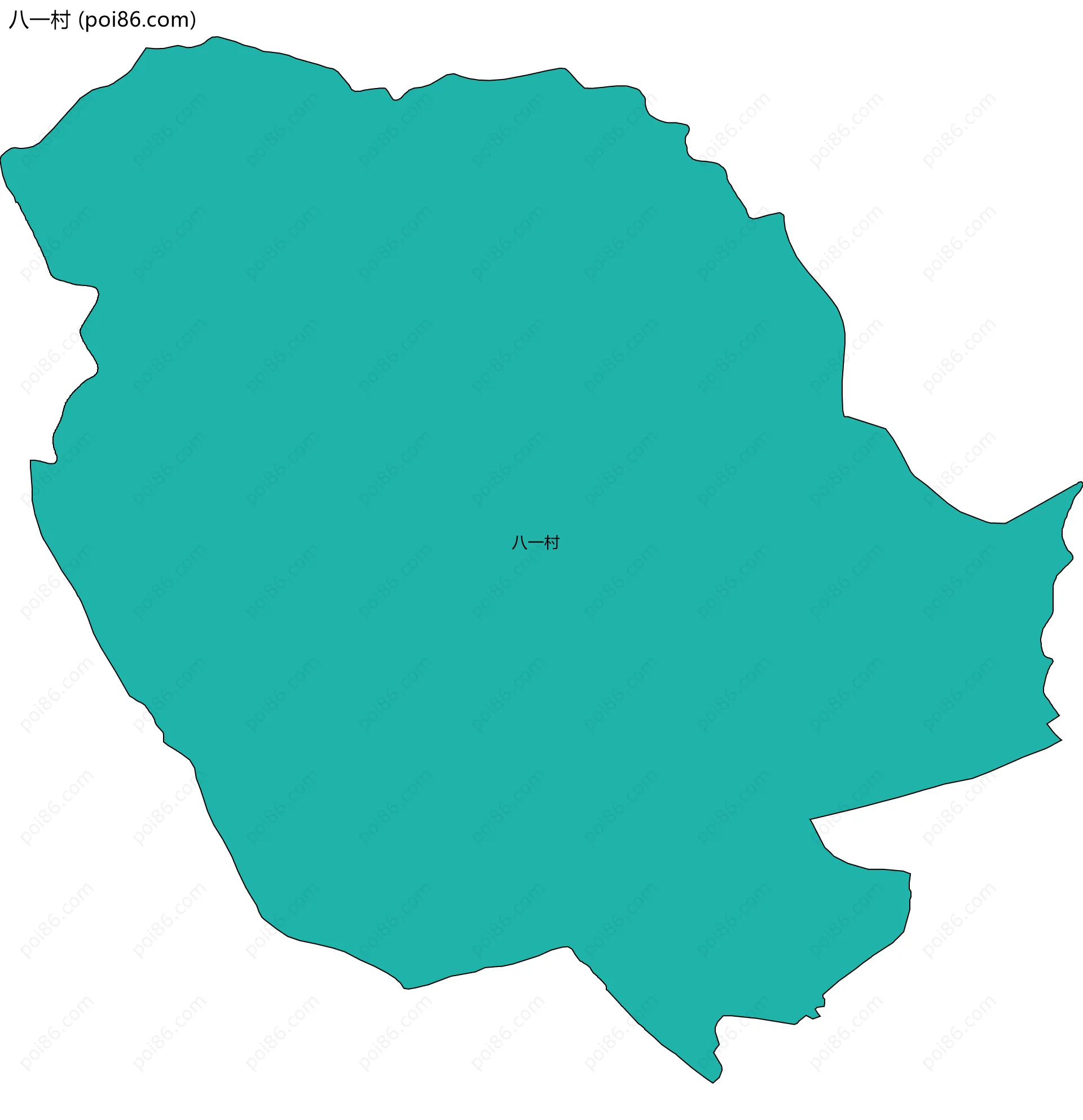 八一村边界地图