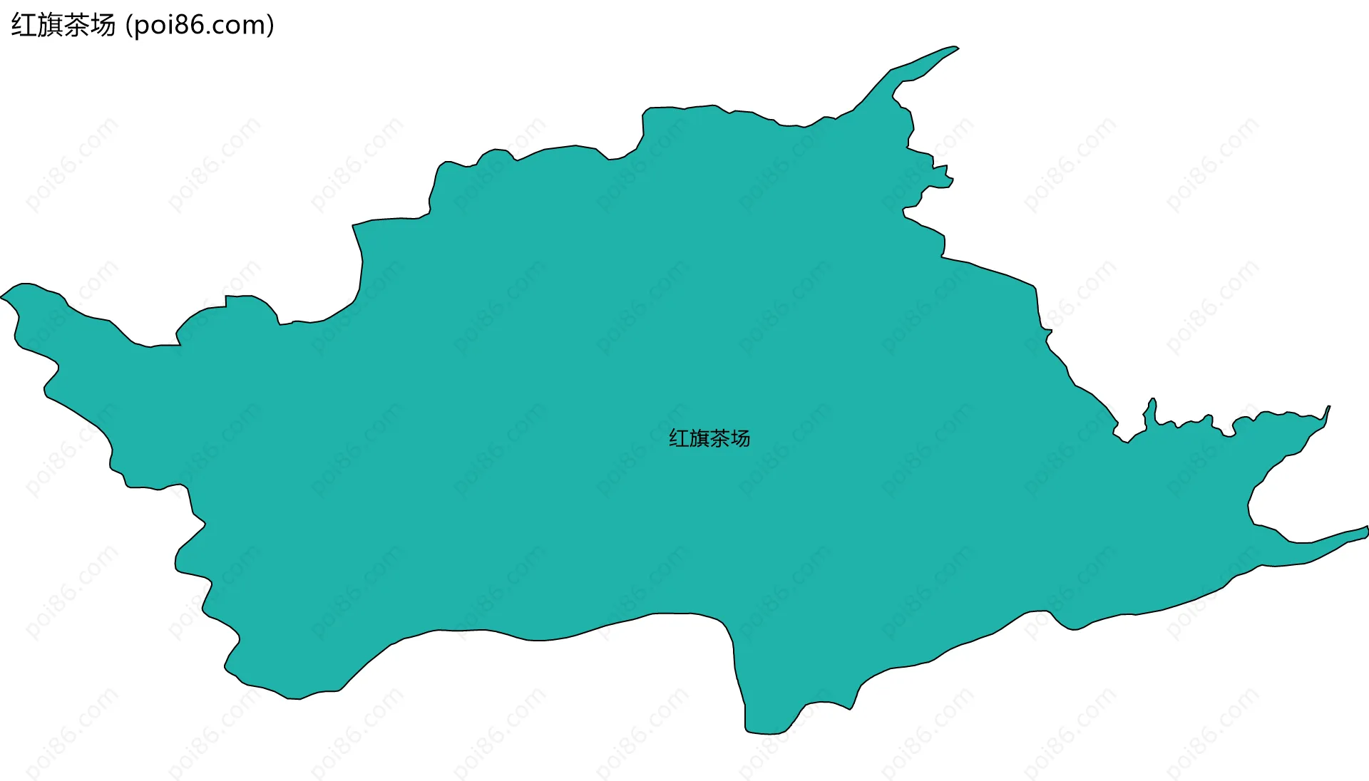 红旗茶场边界地图