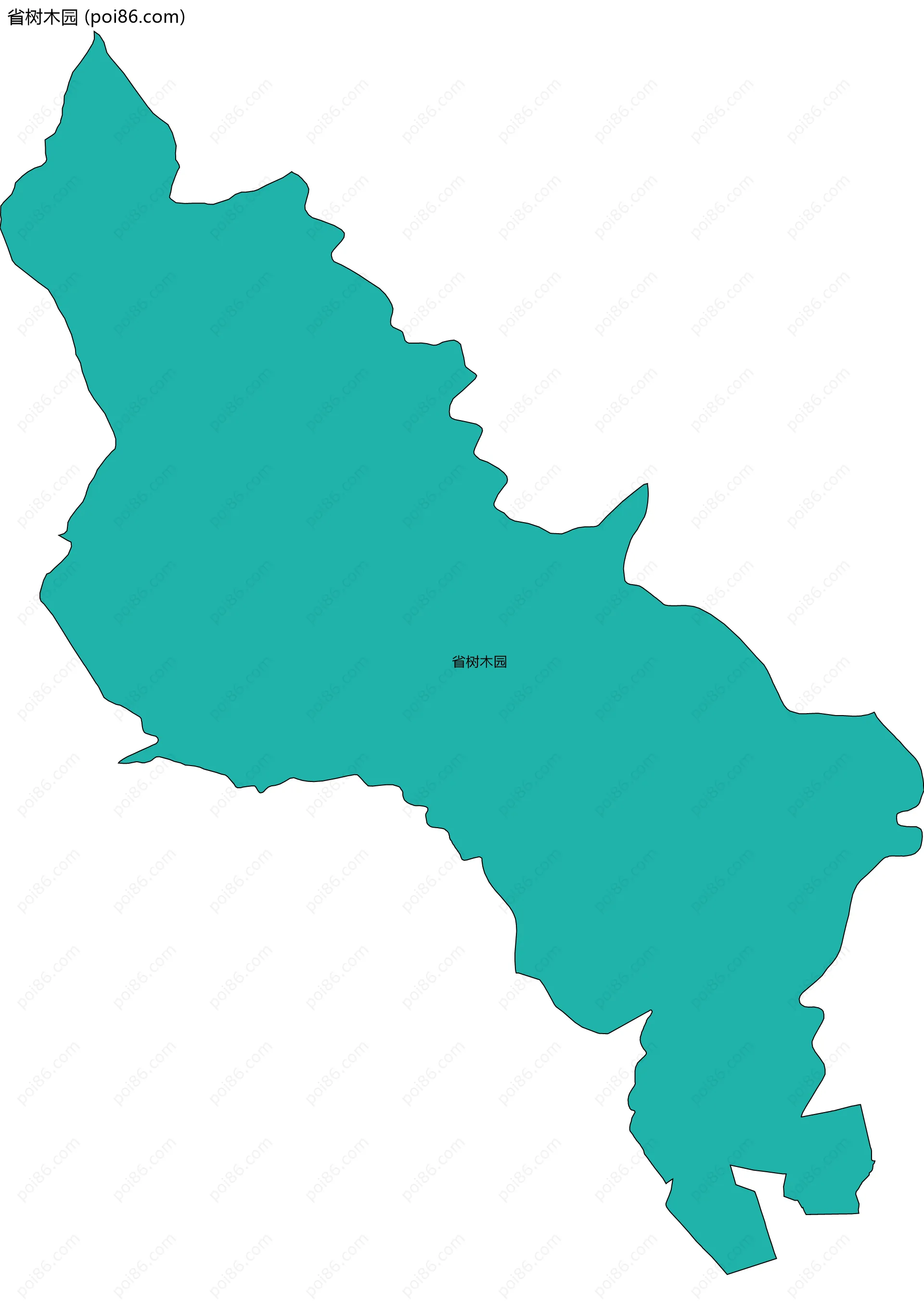 省树木园边界地图