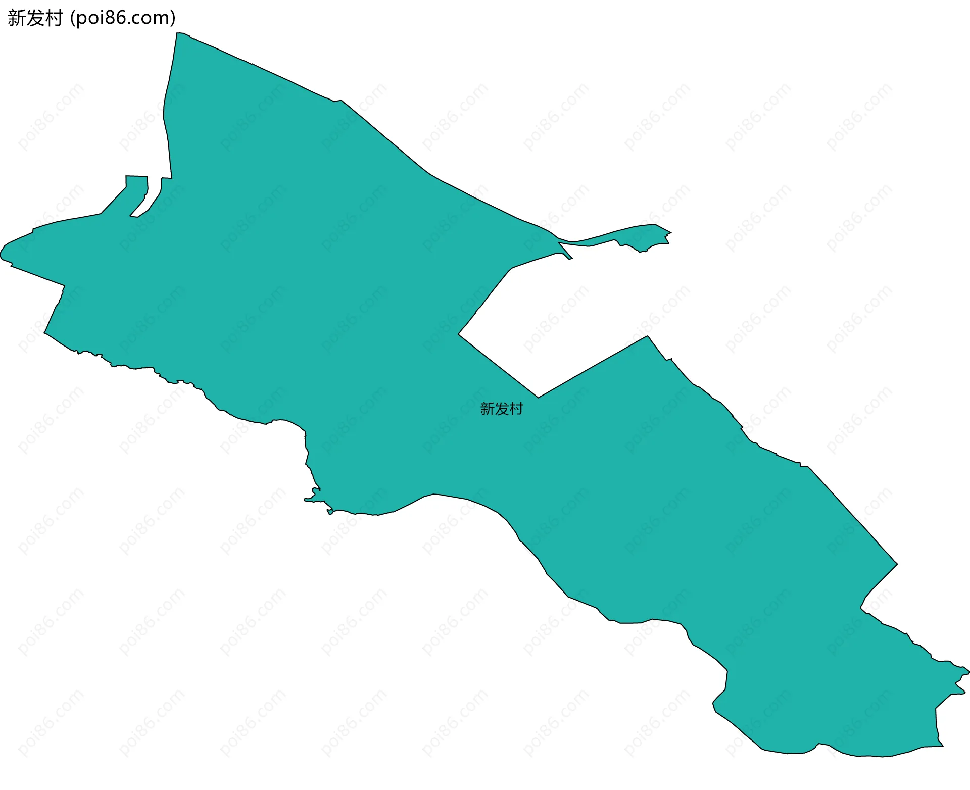 新发村边界地图