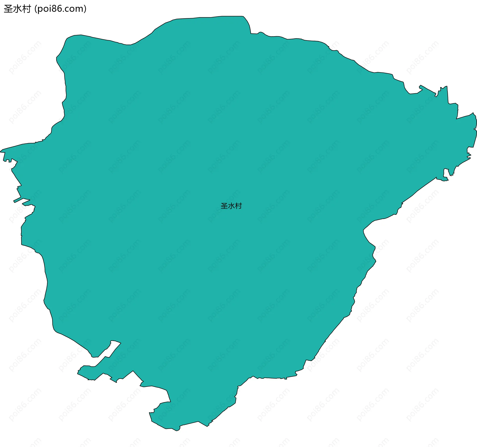 圣水村边界地图