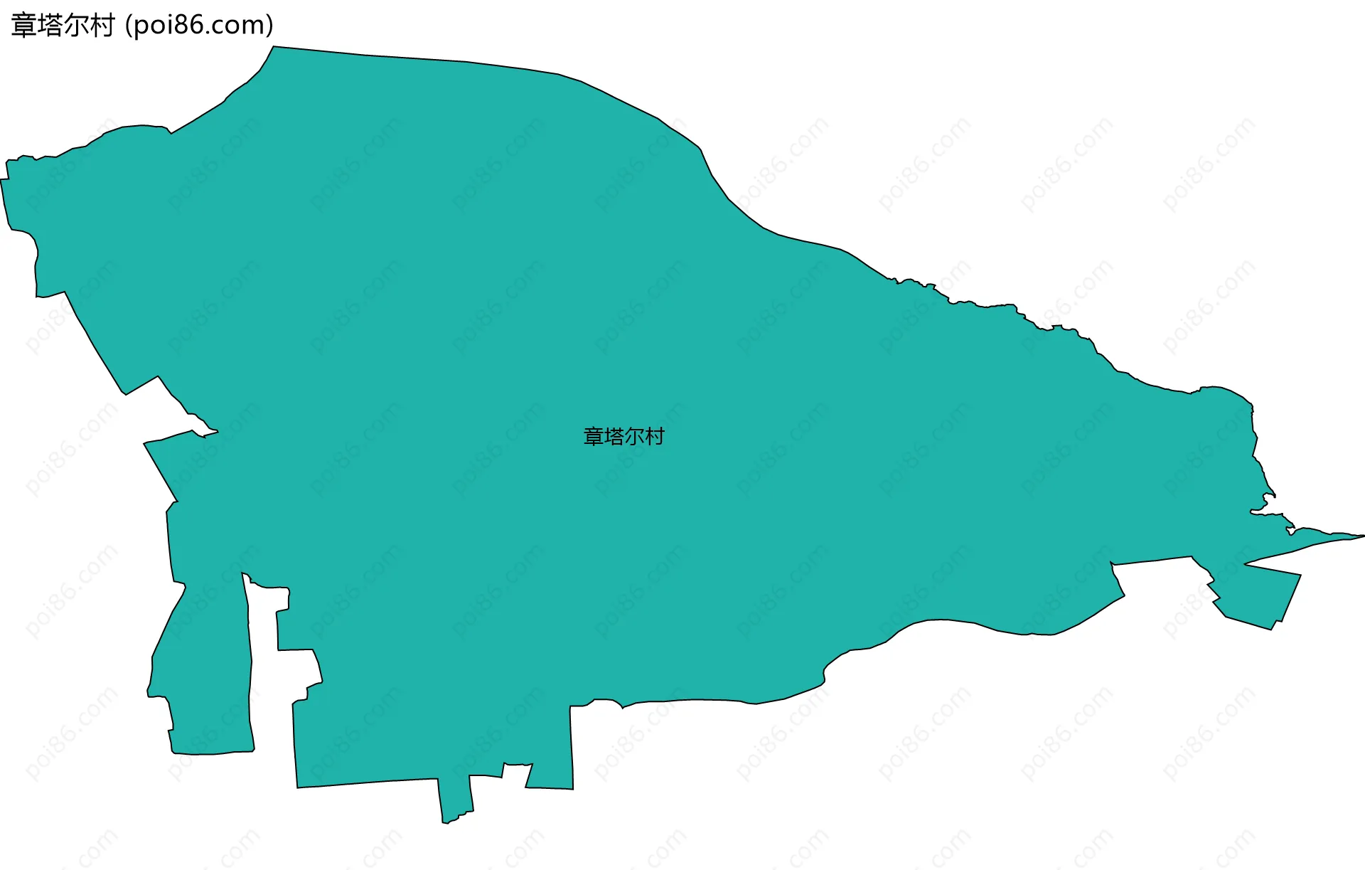 章塔尔村边界地图