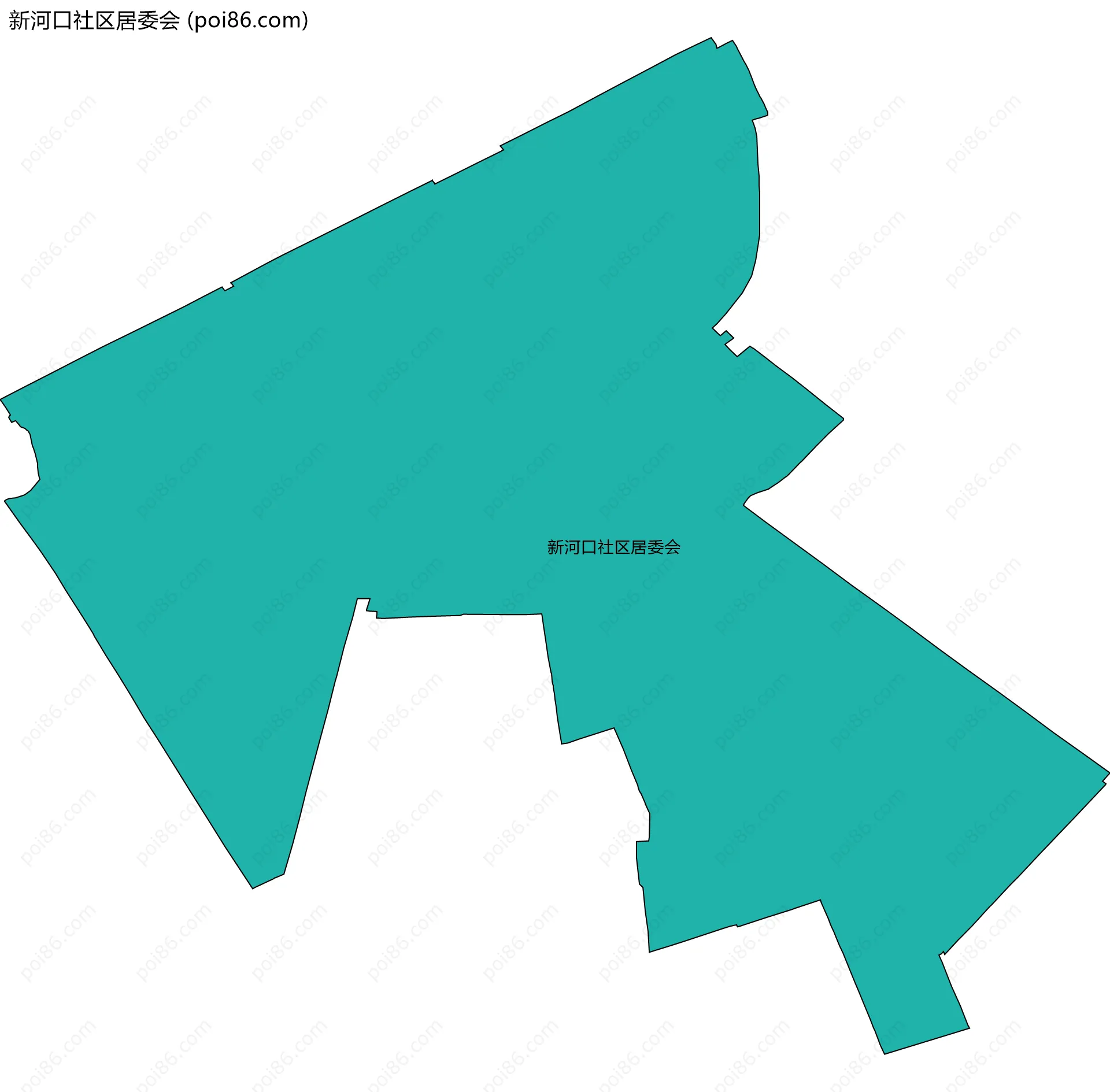 新河口社区居委会边界地图