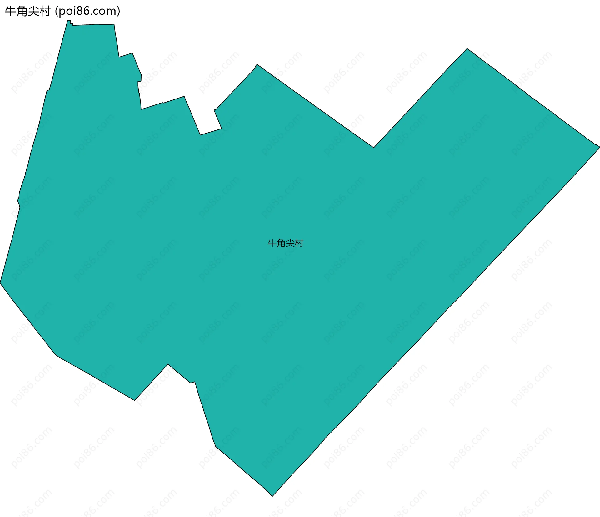 牛角尖村边界地图