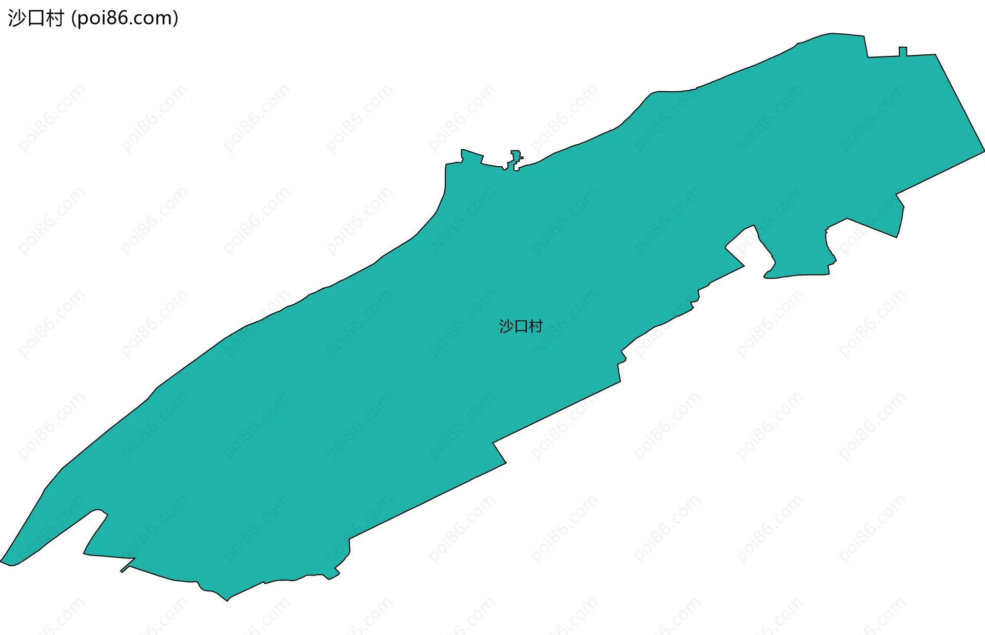 沙口村边界地图