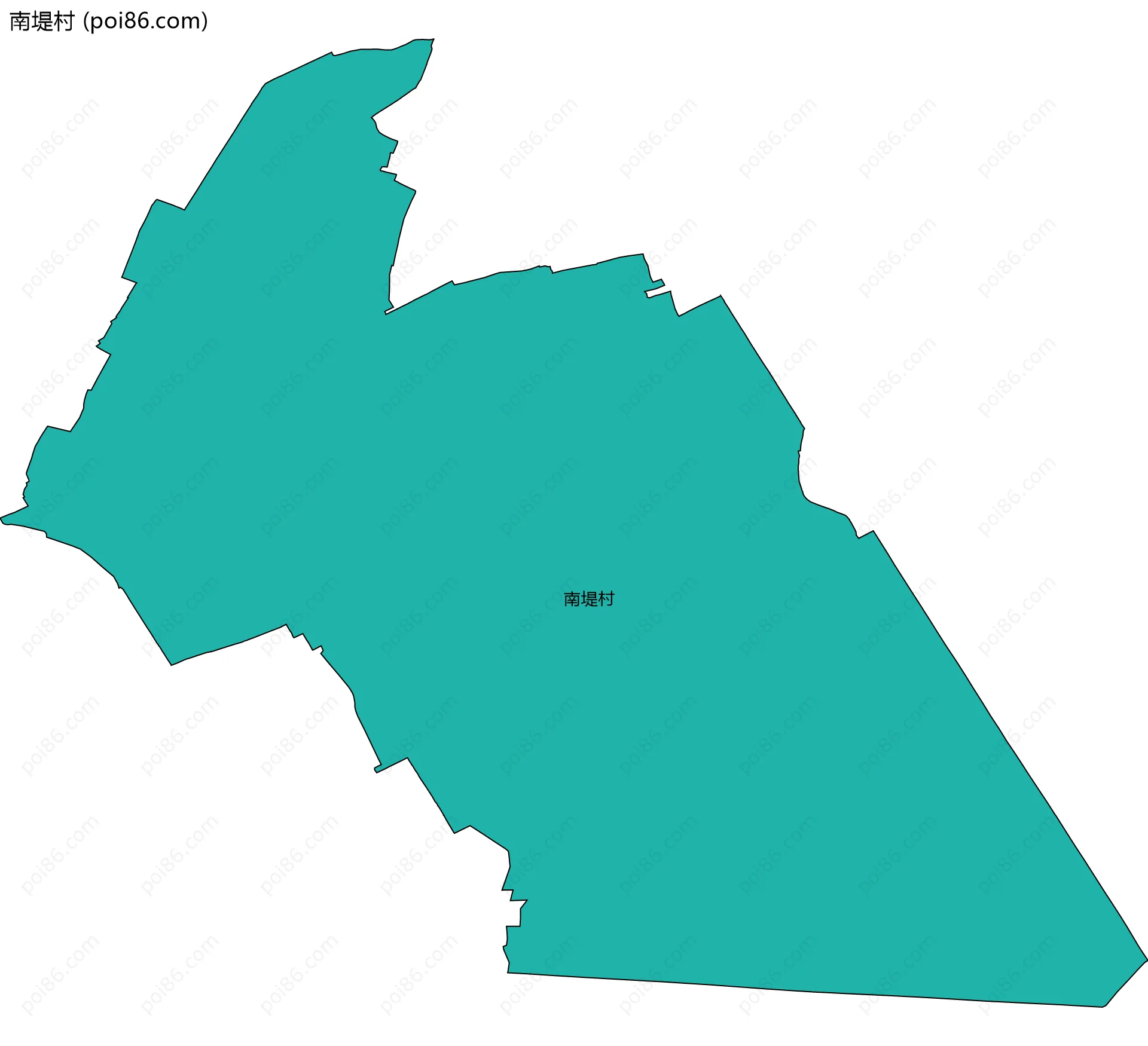 南堤村边界地图