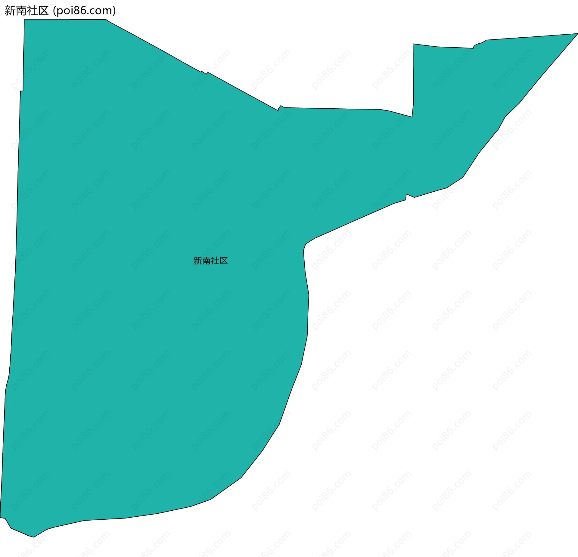 新南社区边界地图