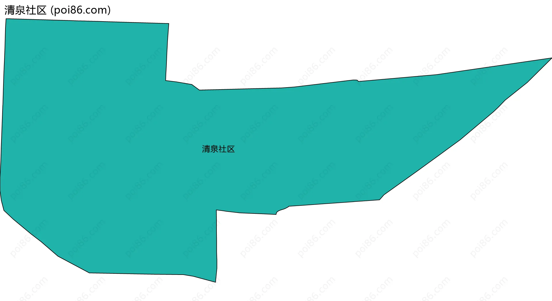 清泉社区边界地图