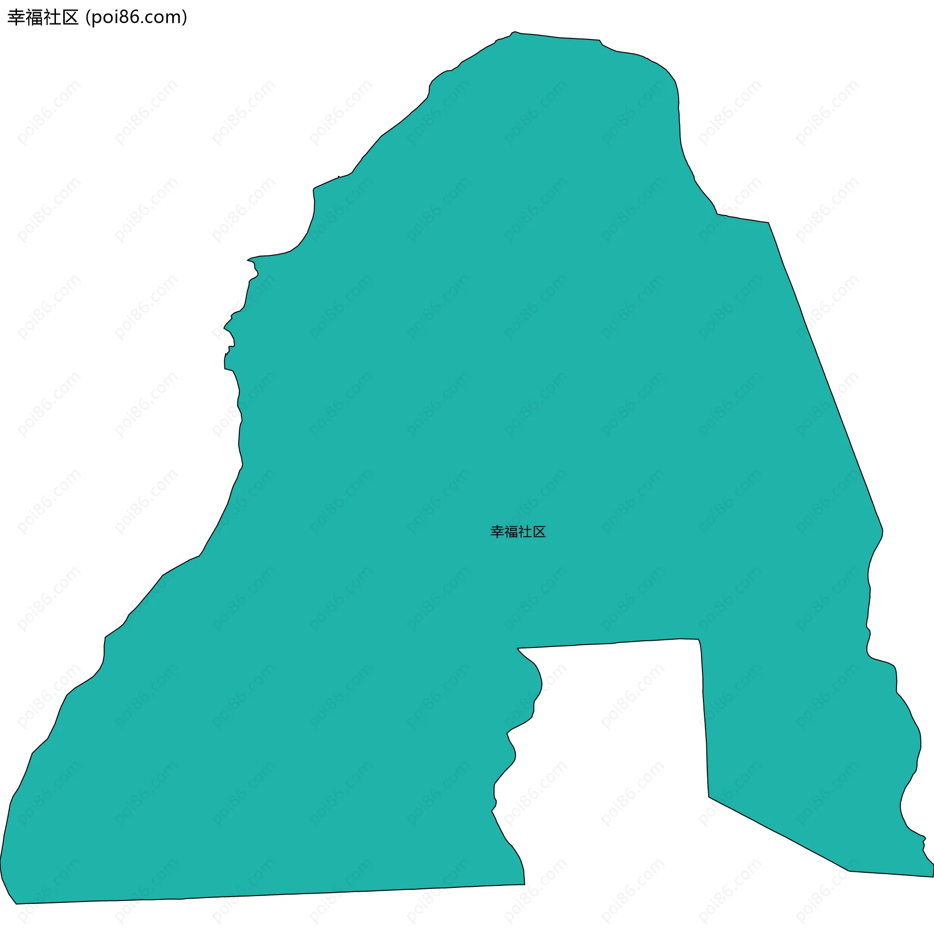 幸福社区边界地图