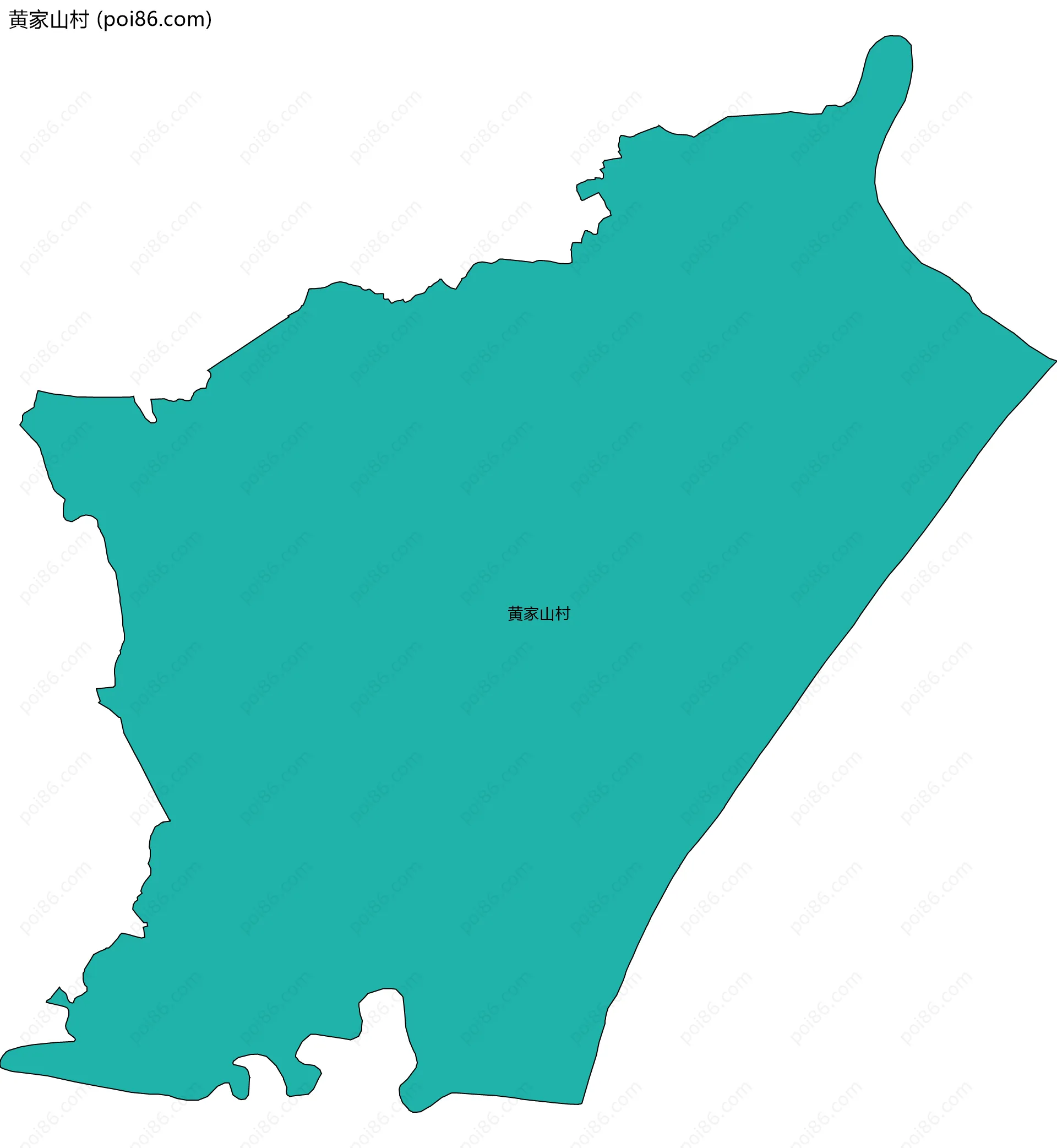 黄家山村边界地图