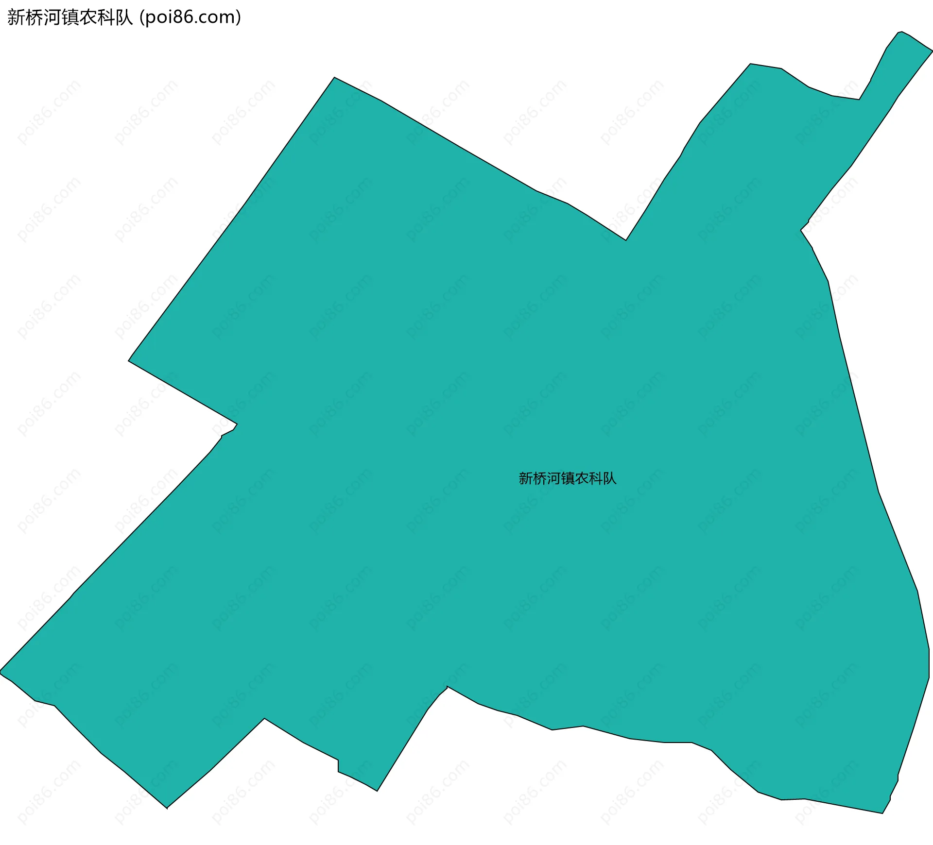 新桥河镇农科队边界地图