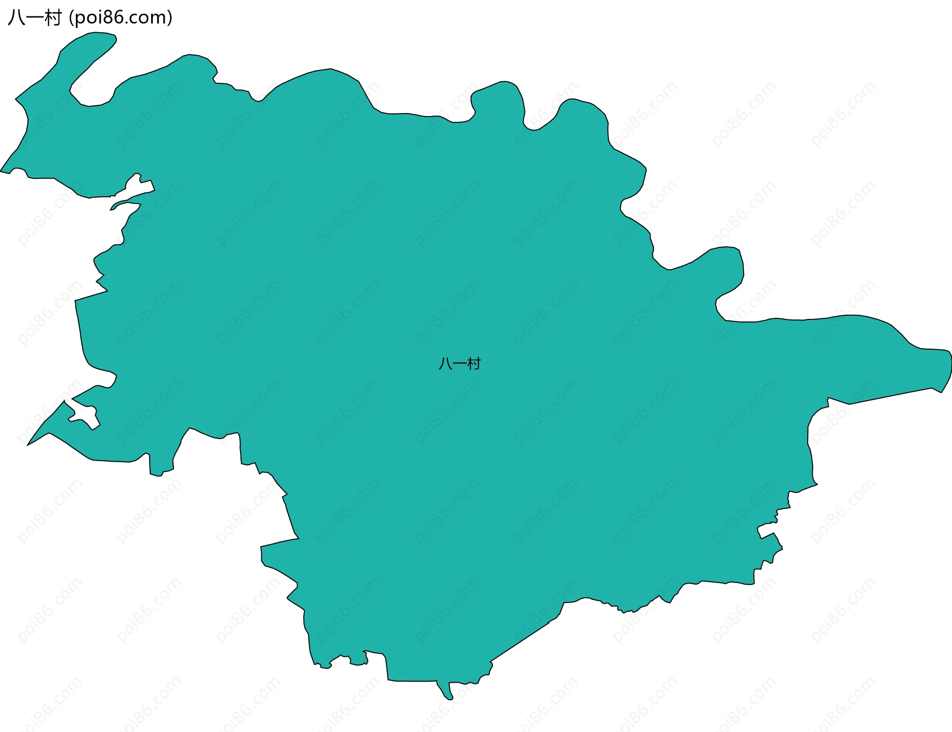 八一村边界地图