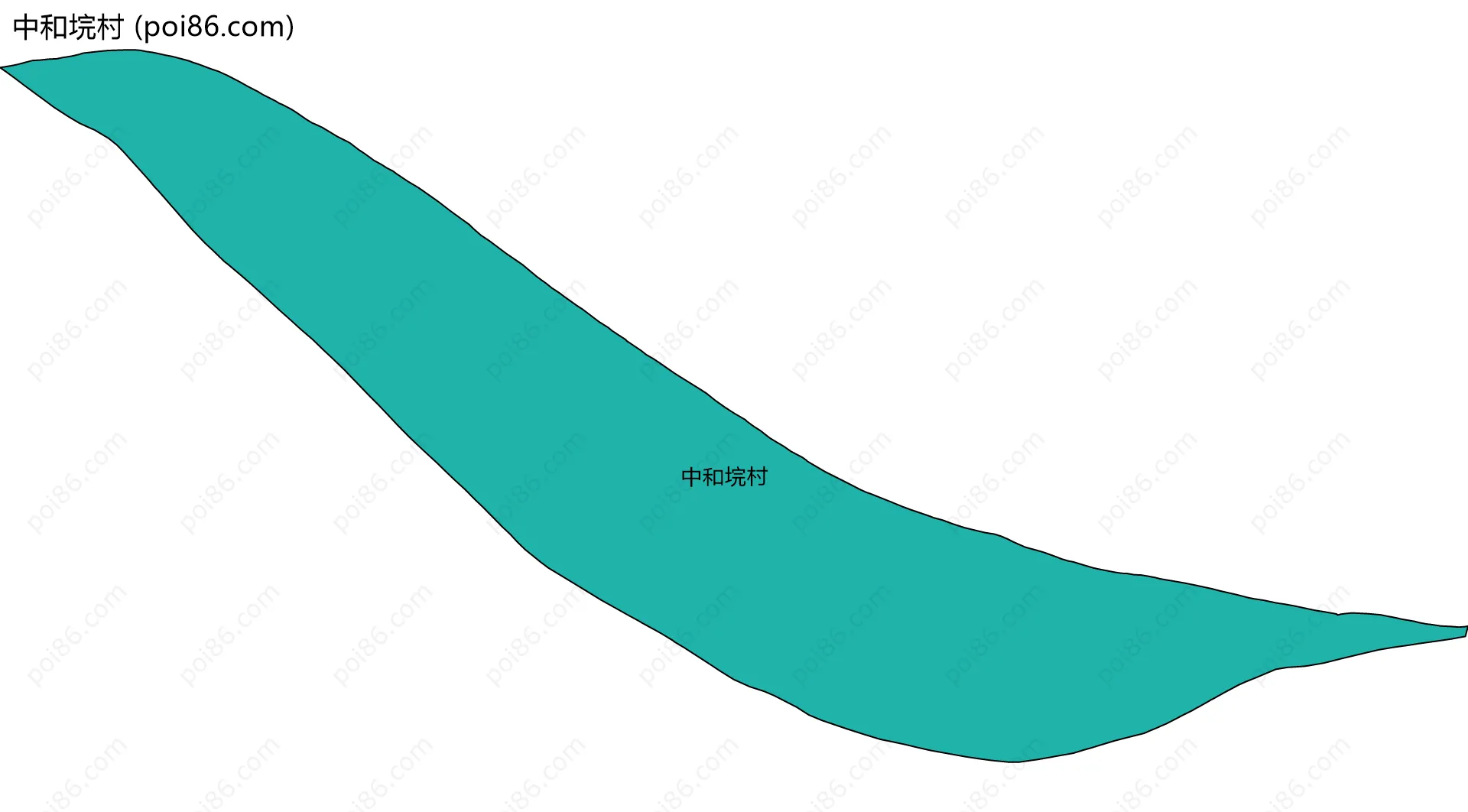 中和垸村边界地图