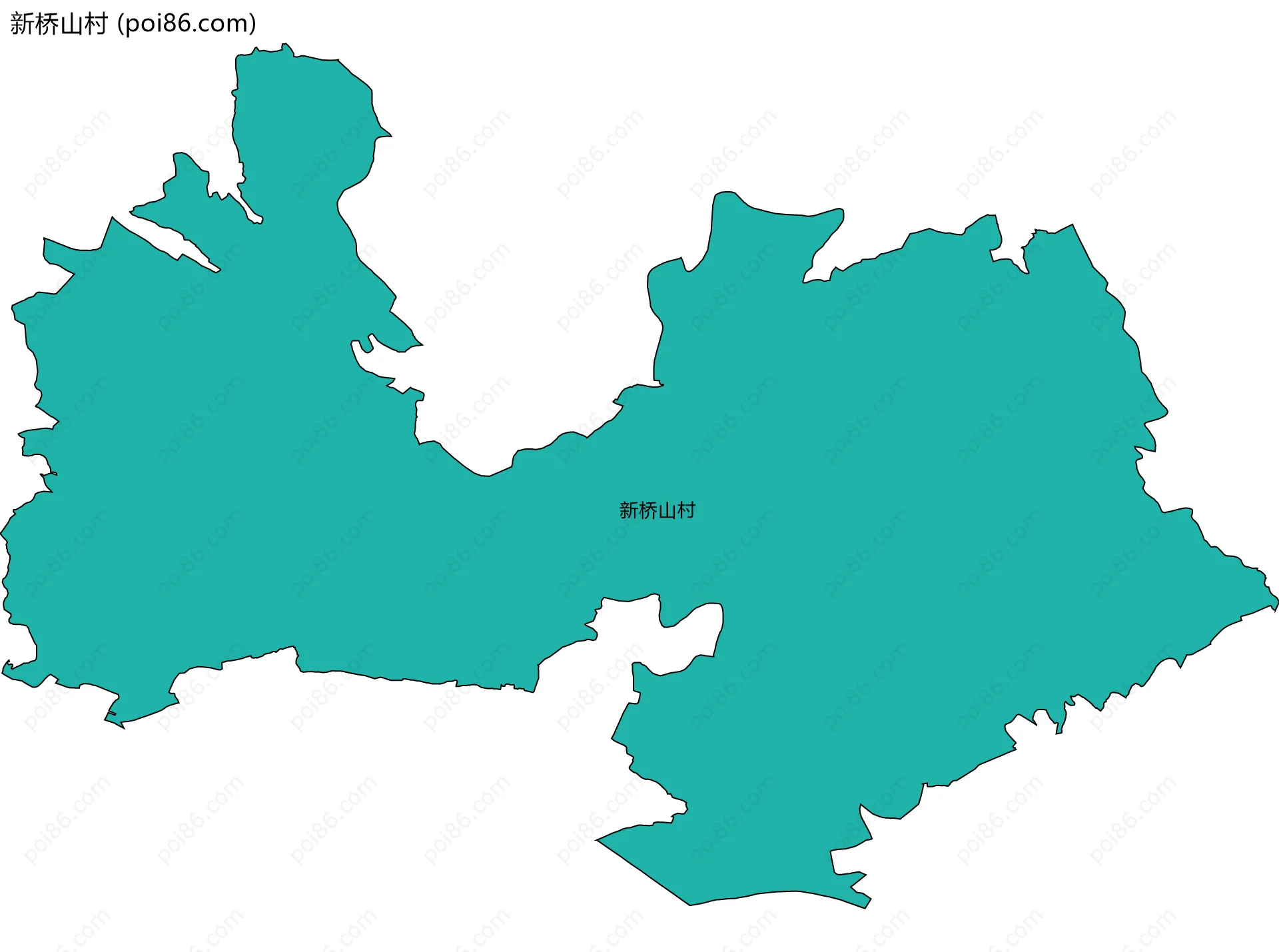 新桥山村边界地图
