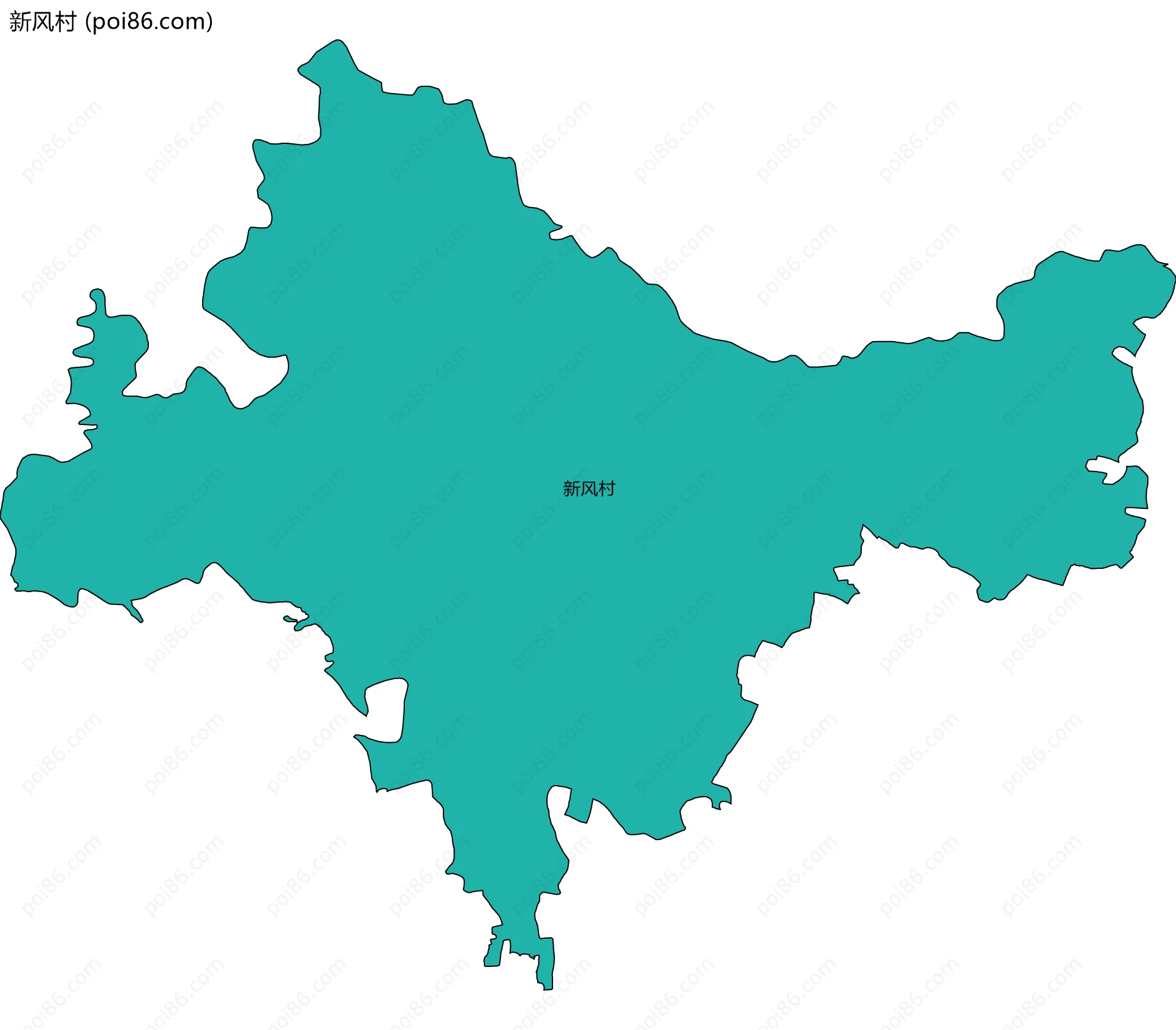 新风村边界地图
