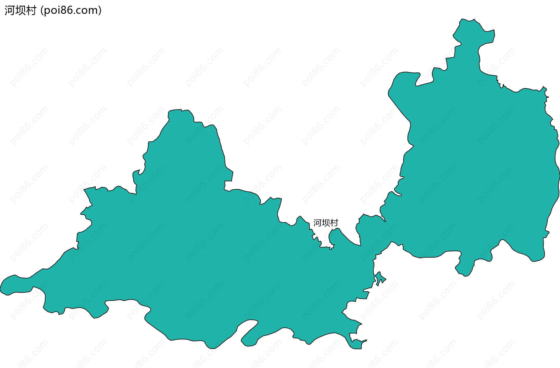 河坝村边界地图