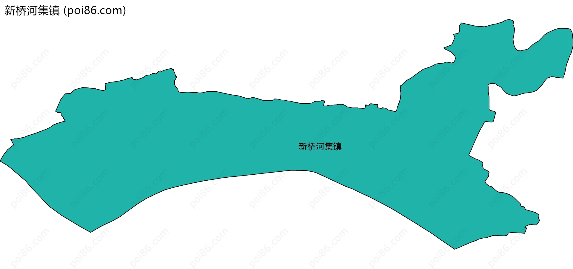 新桥河集镇边界地图