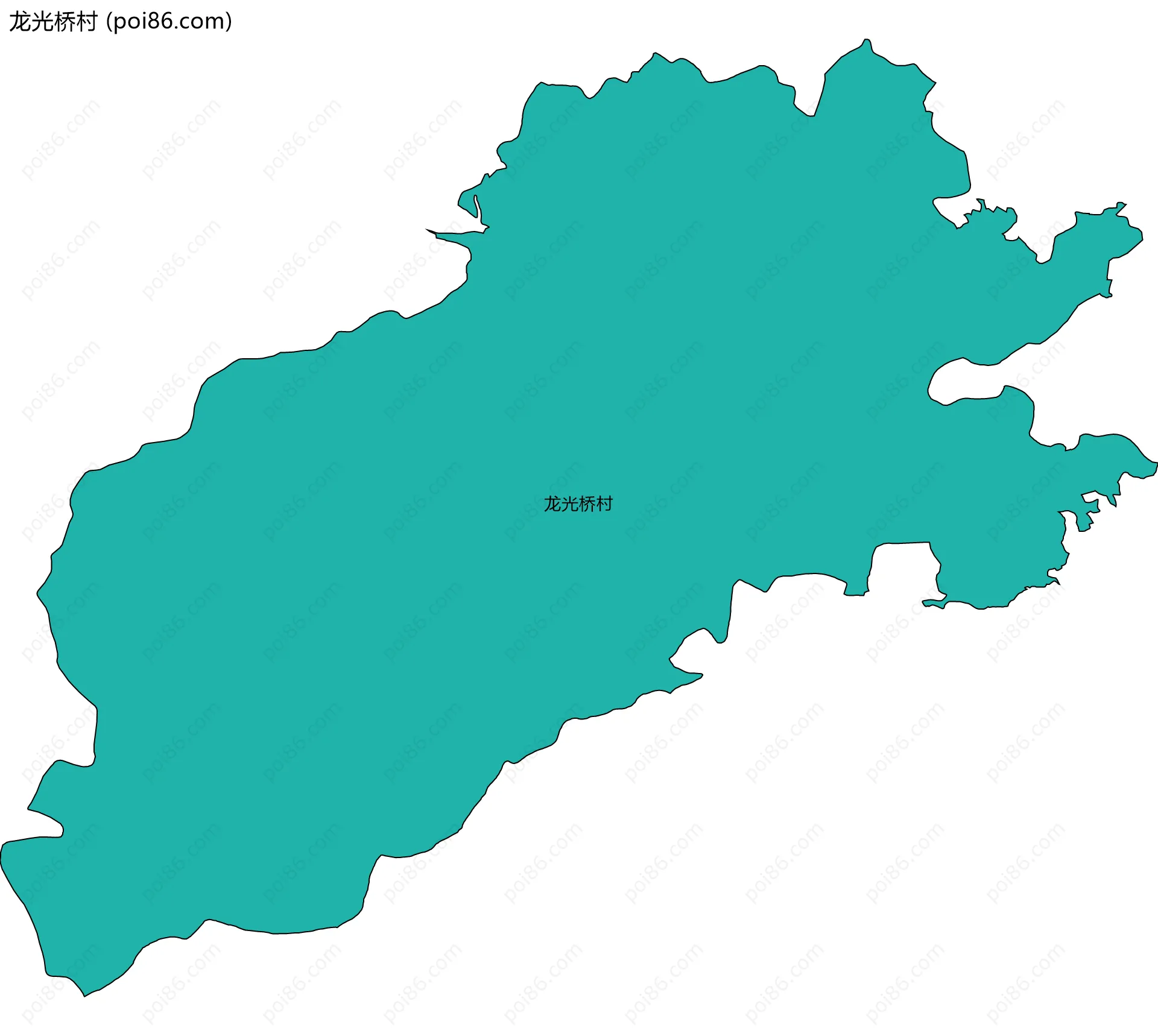 龙光桥村边界地图