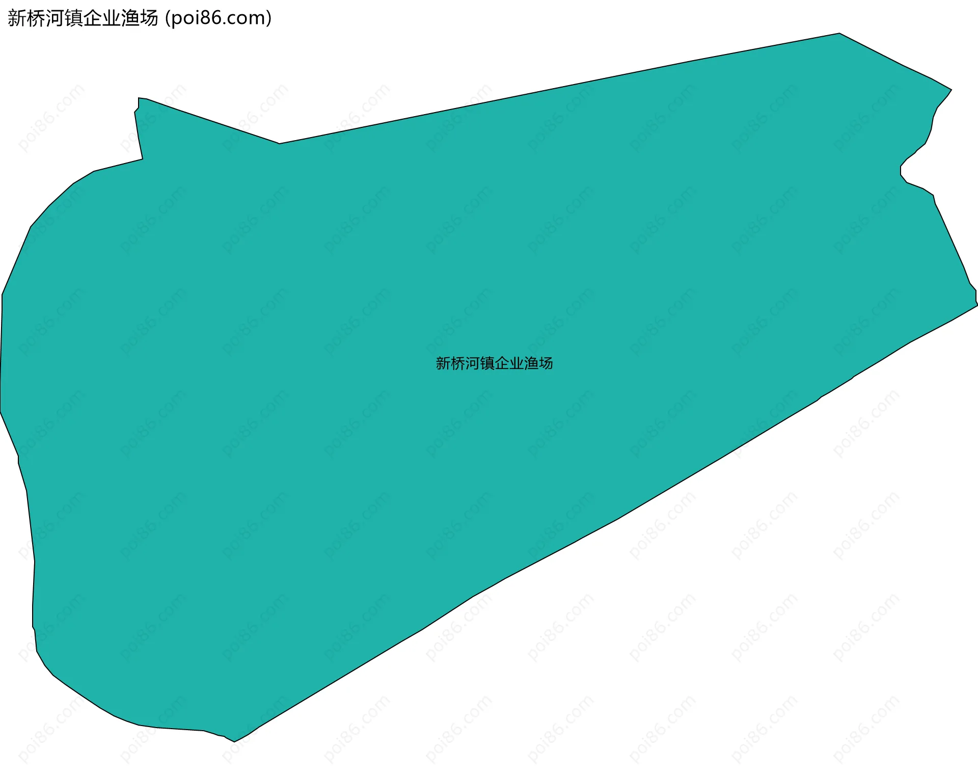 新桥河镇企业渔场边界地图