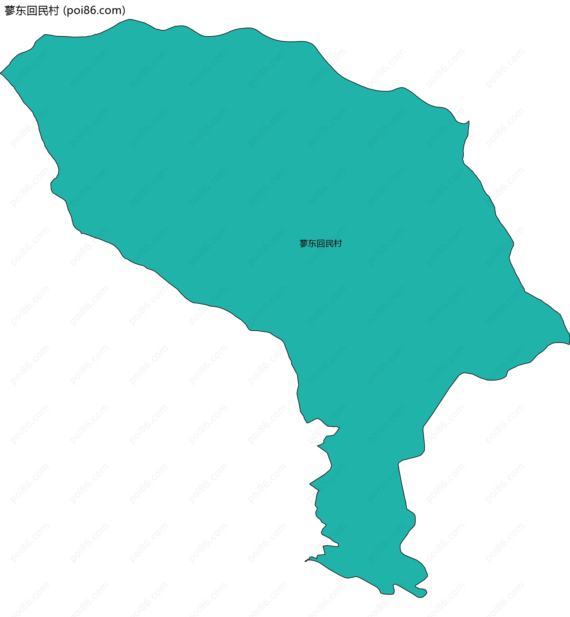 蓼东回民村边界地图