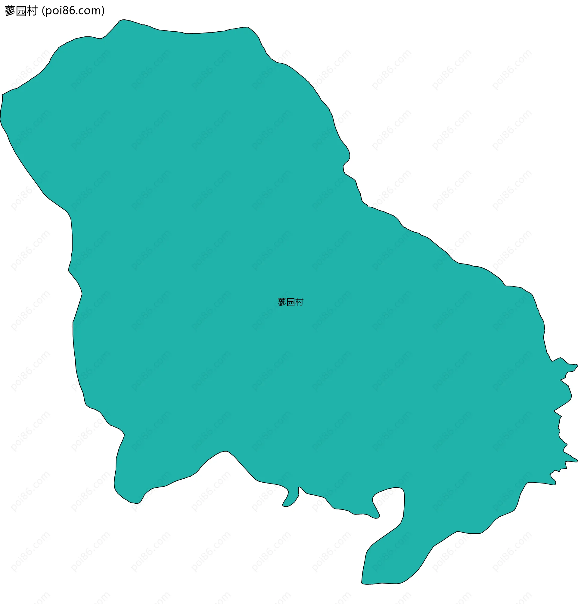 蓼园村边界地图