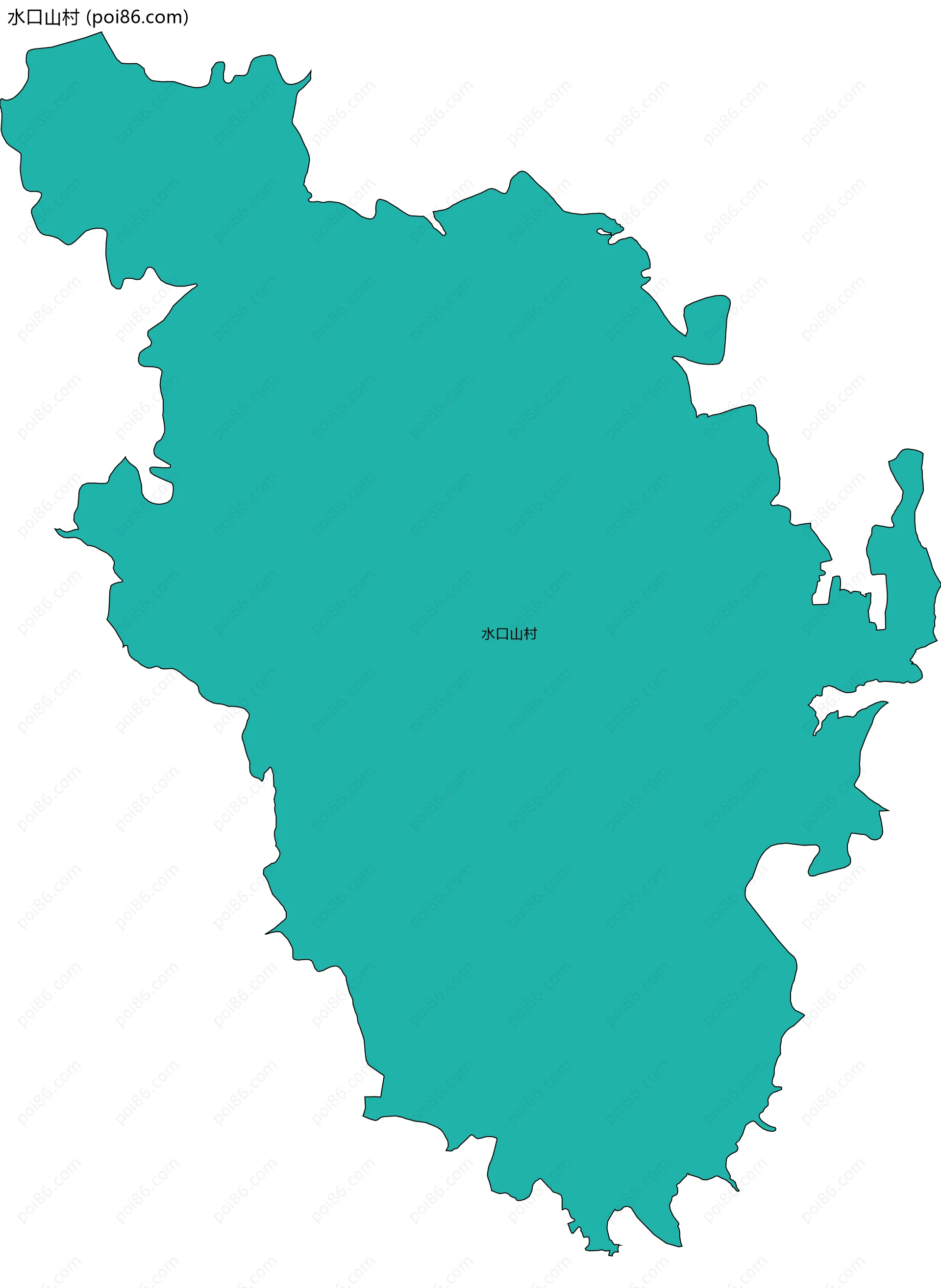 水口山村边界地图