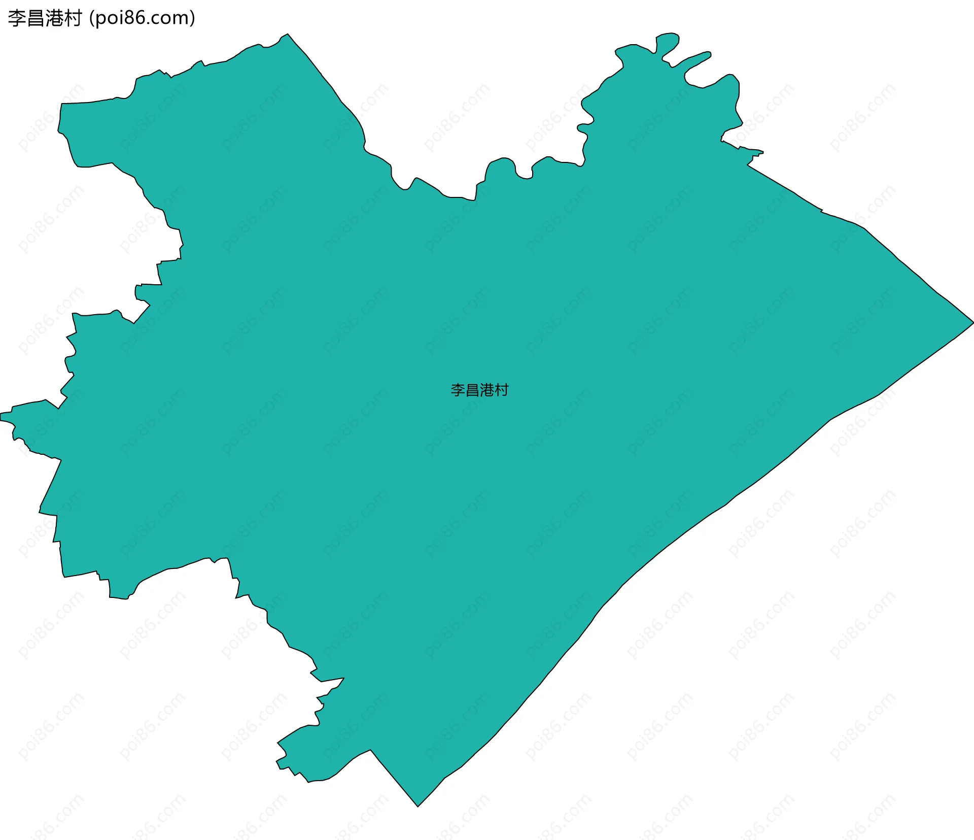 李昌港村边界地图