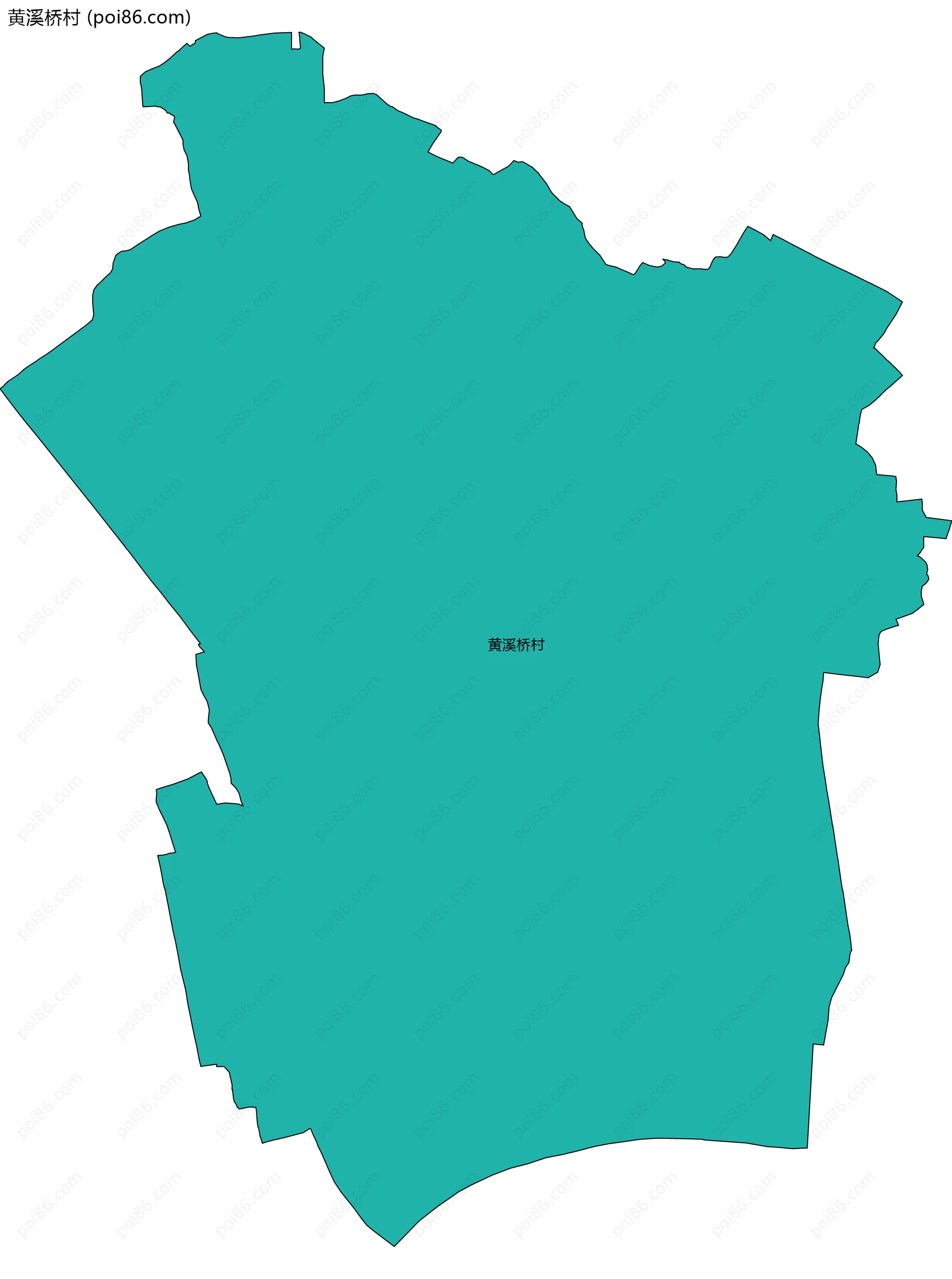 黄溪桥村边界地图