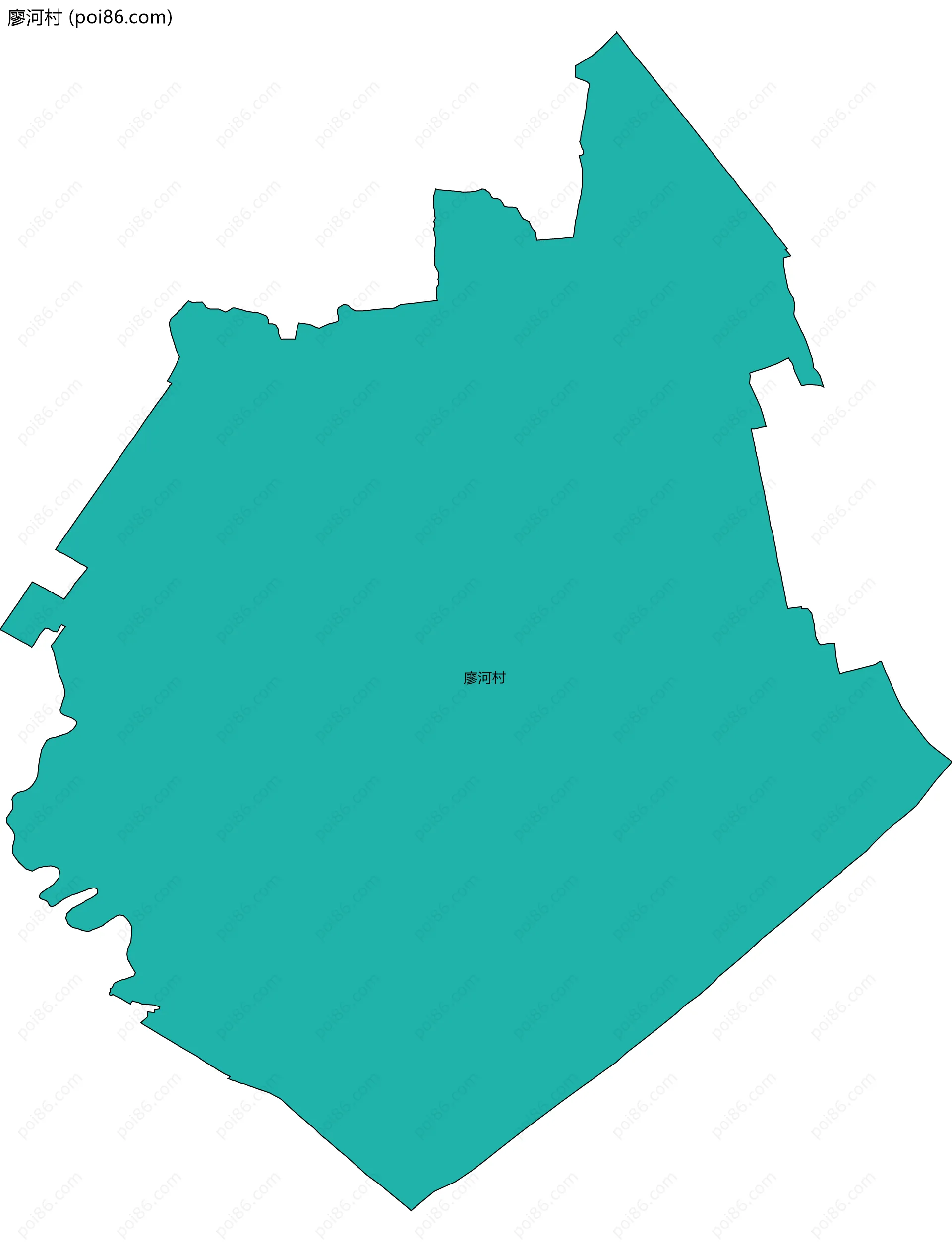 廖河村边界地图