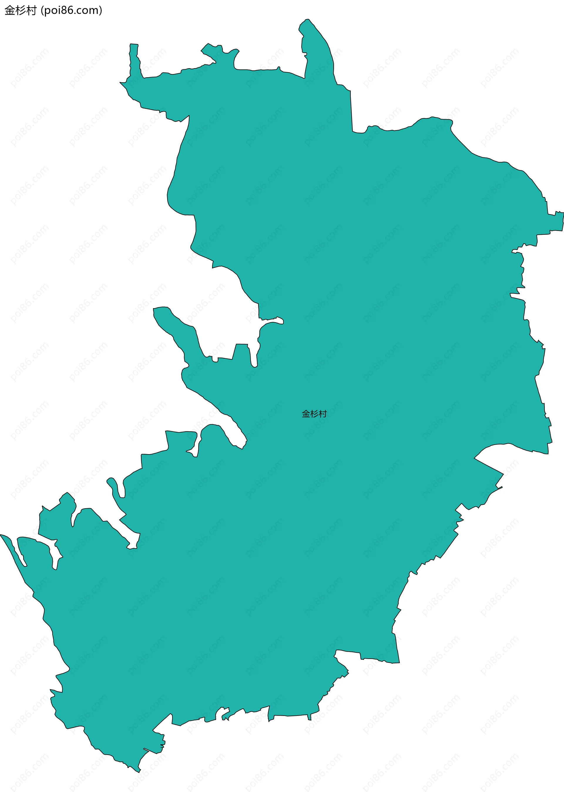 金杉村边界地图