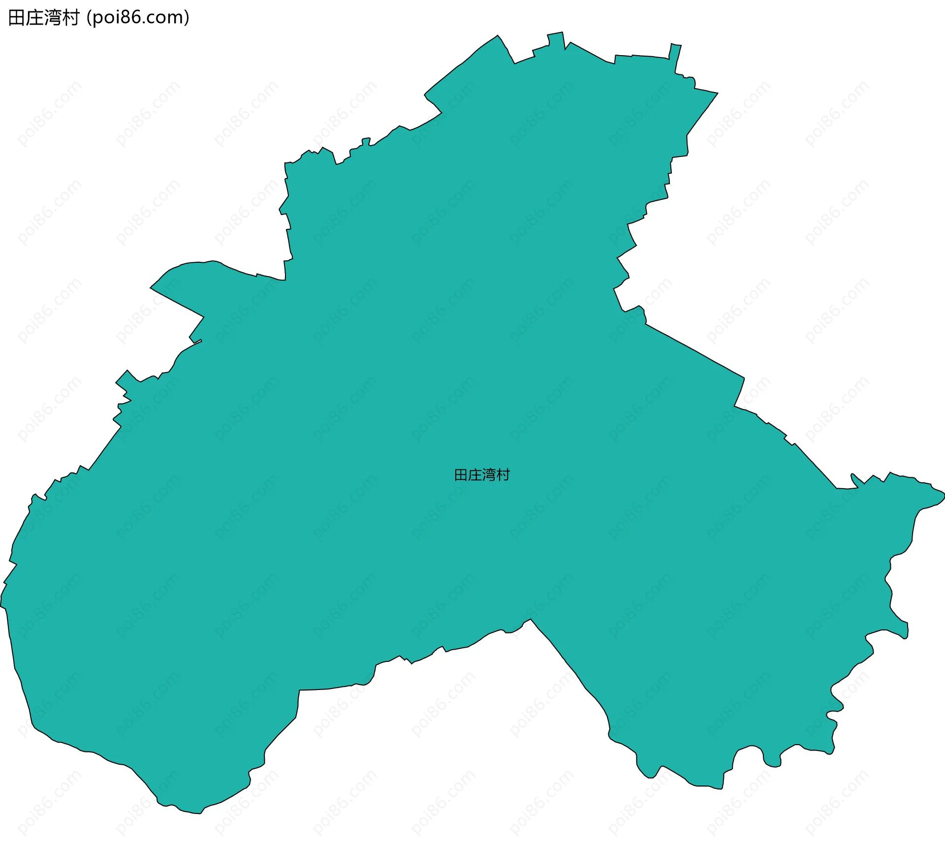 田庄湾村边界地图