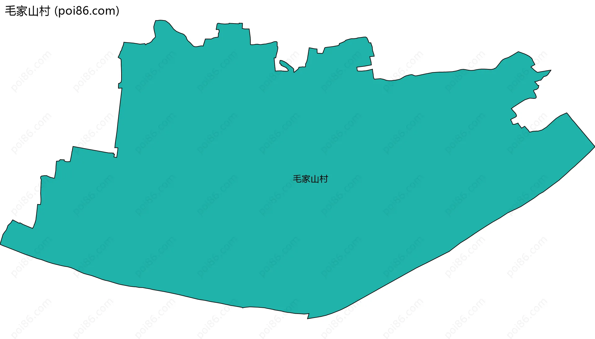 毛家山村边界地图